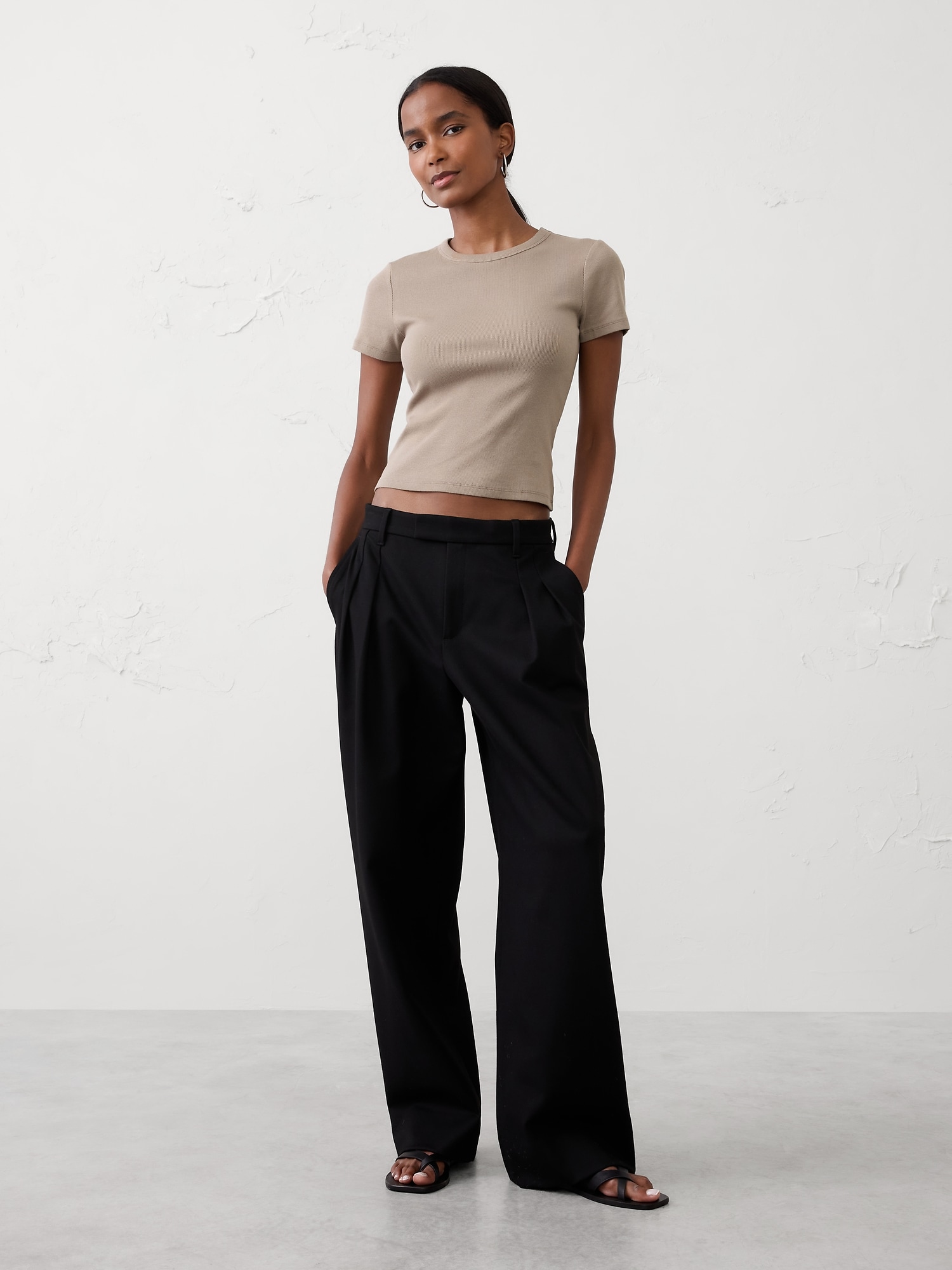 Ribbed T-Shirt - Mocha Latte