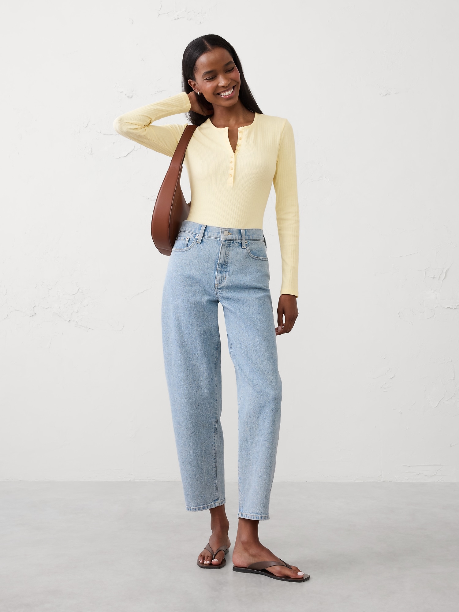 Textured Henley - Yellow