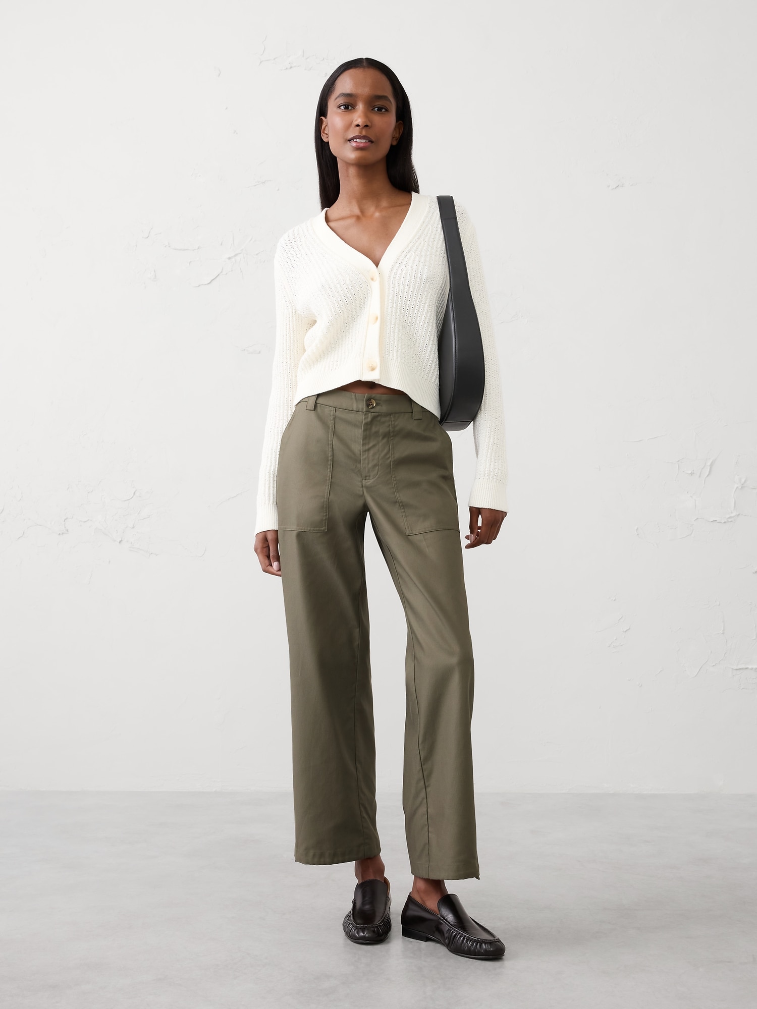Image number 1 showing, Straight Mid-Rise Utility Pant