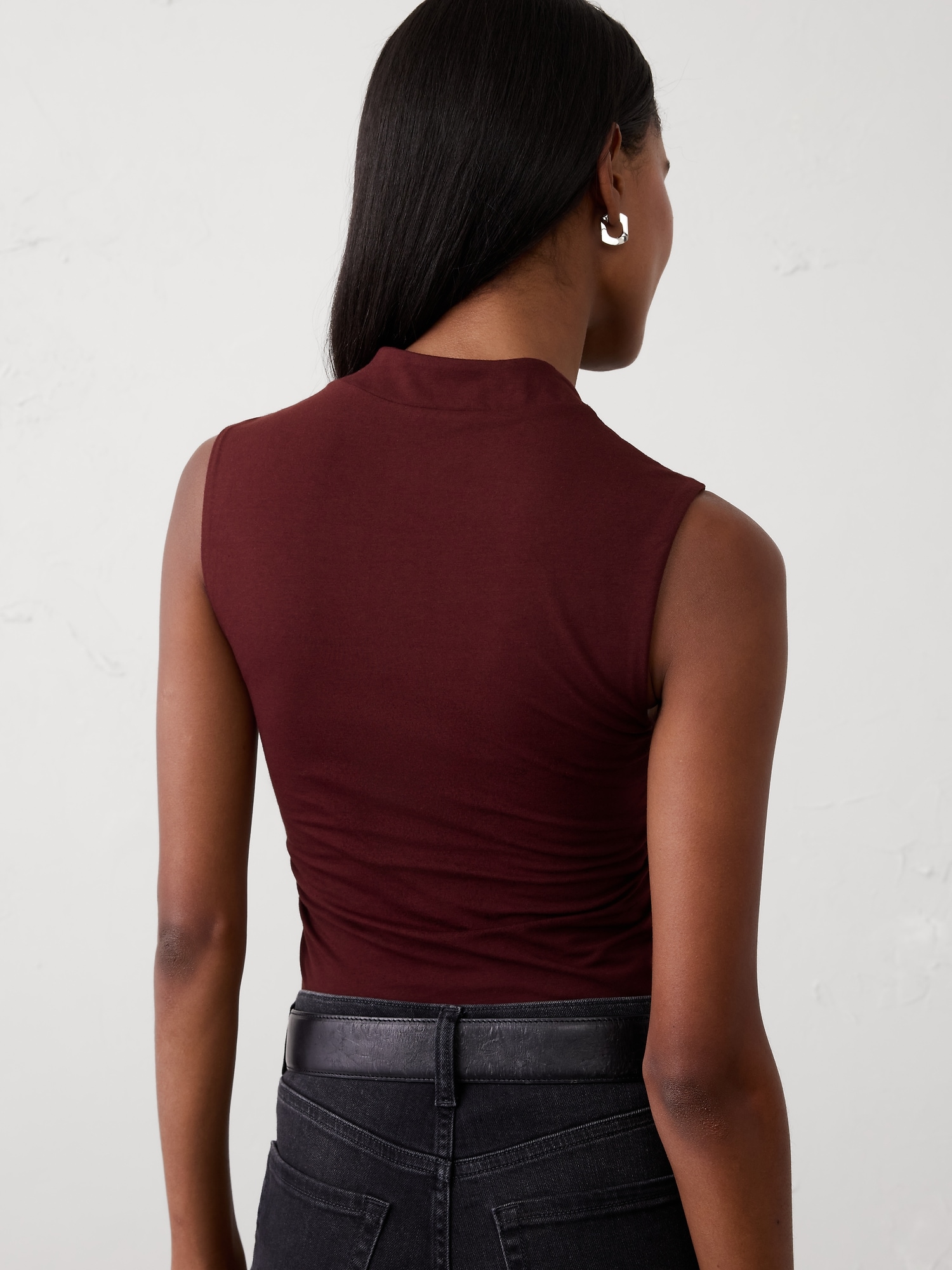 Image number 2 showing, SOFT STRETCH SIDE-SHIRRED TOP