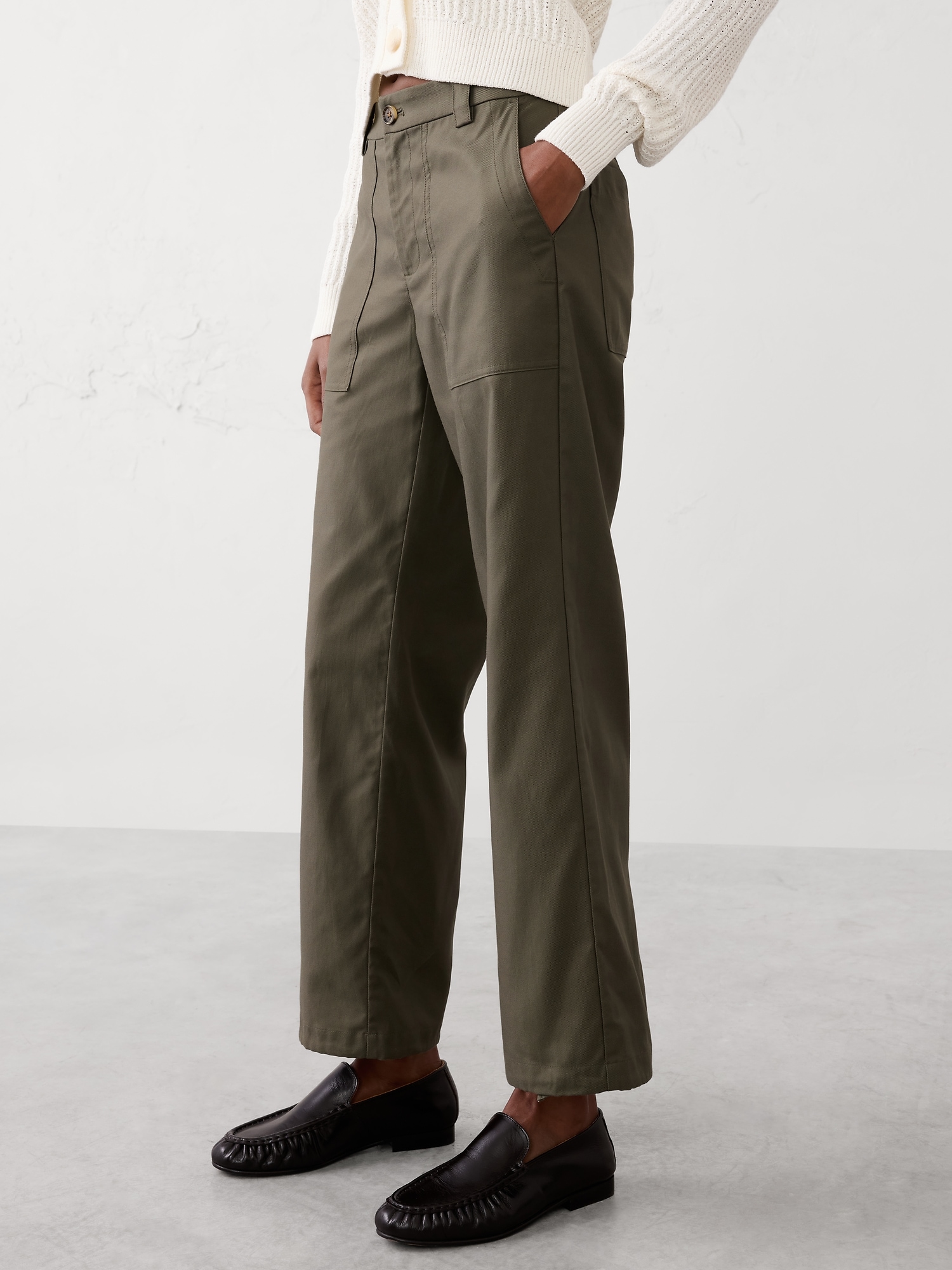 Image number 3 showing, Straight Mid-Rise Utility Pant