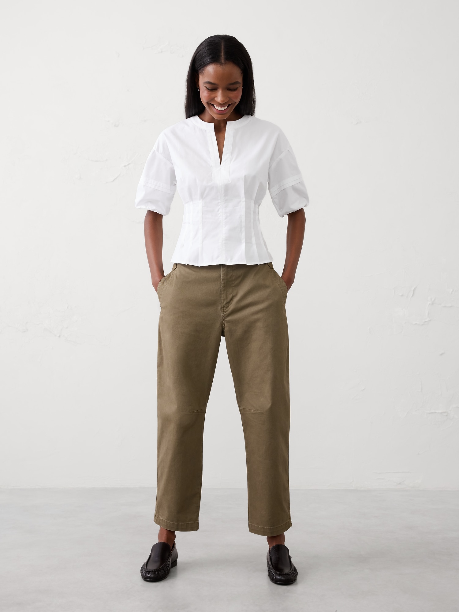 PINTUCK TOP - White