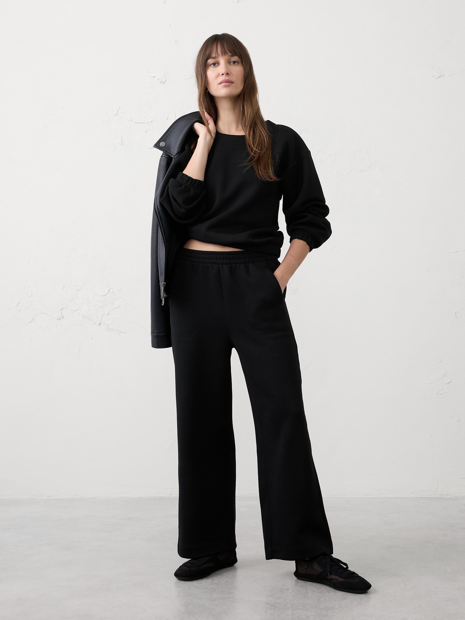 Image number 1 showing, Wide-Leg High-Rise Scuba Pant