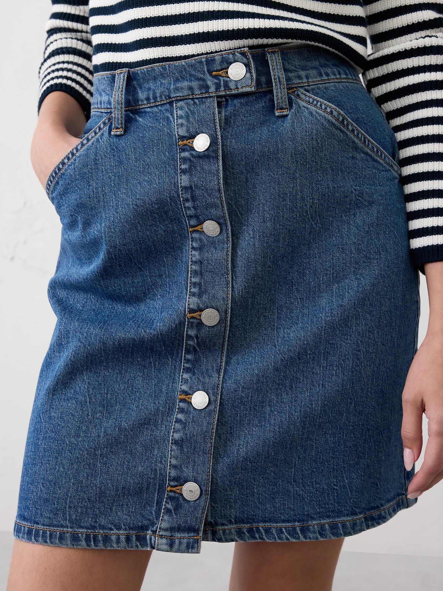 Image number 3 showing, Denim Utility Mini Skirt