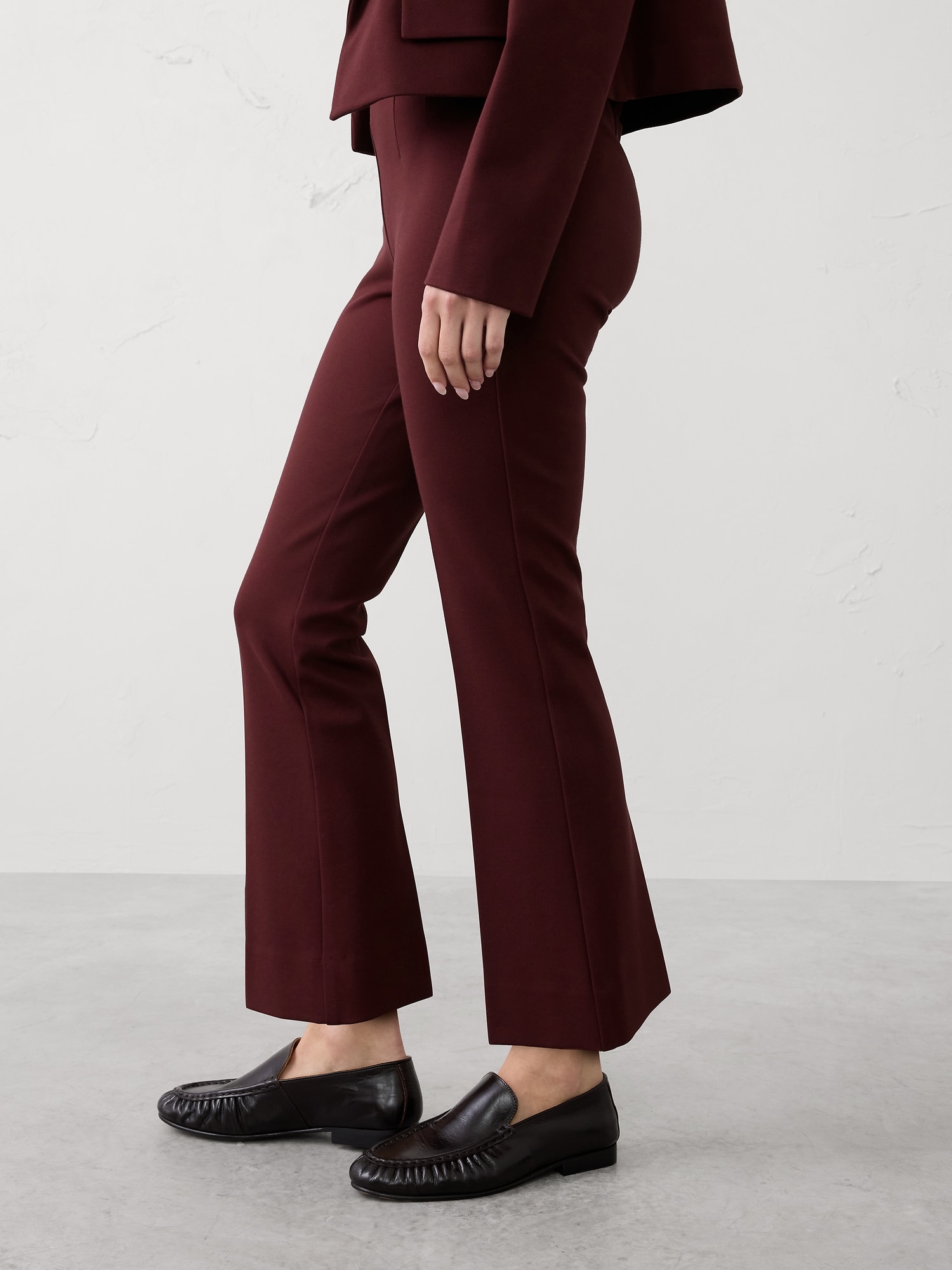 Image number 3 showing, Bootcut Cropped Ponte Pull-On Pant