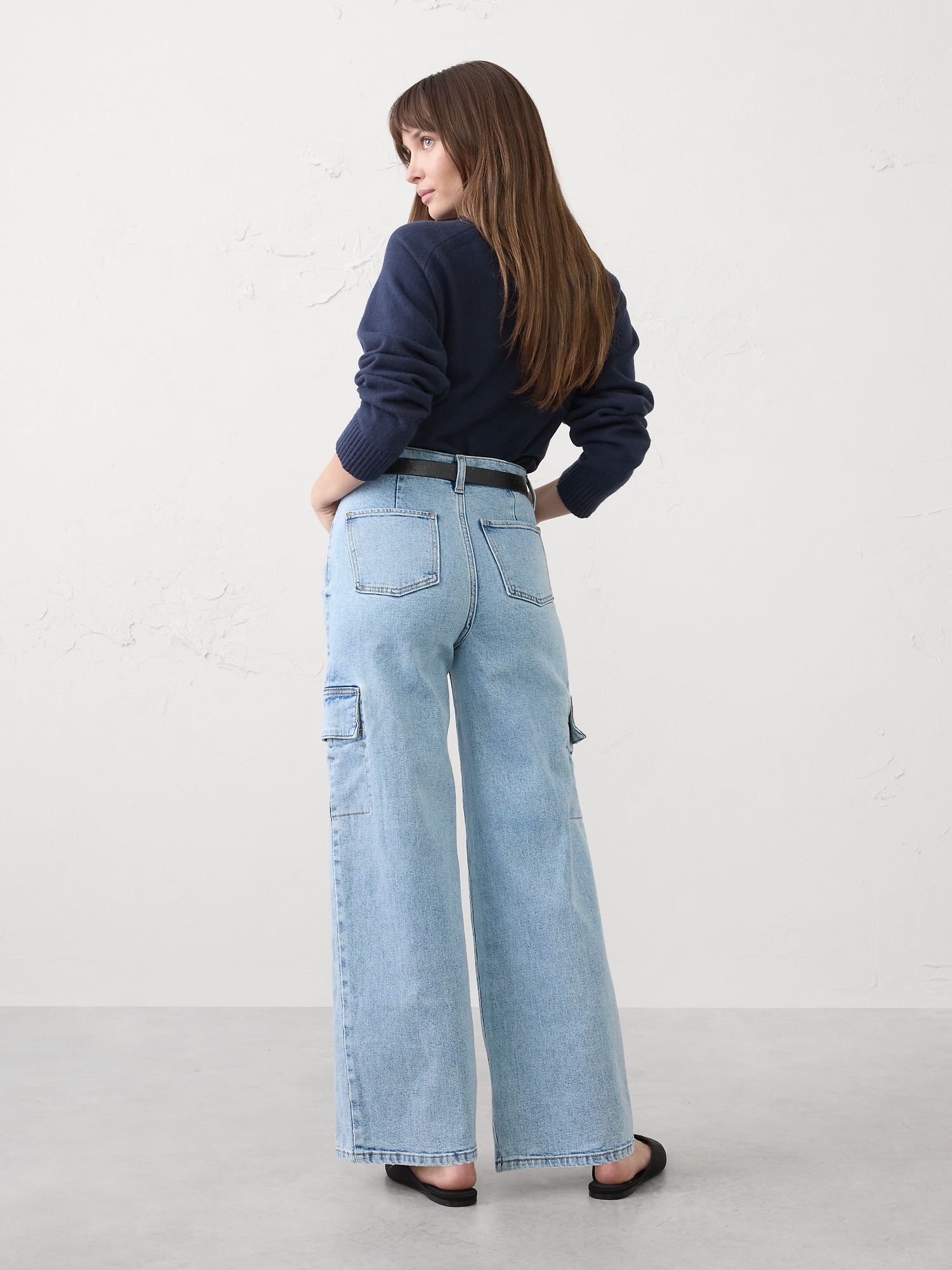 Image number 2 showing, STRAIGHT HIGH-RISE CARGO JEAN