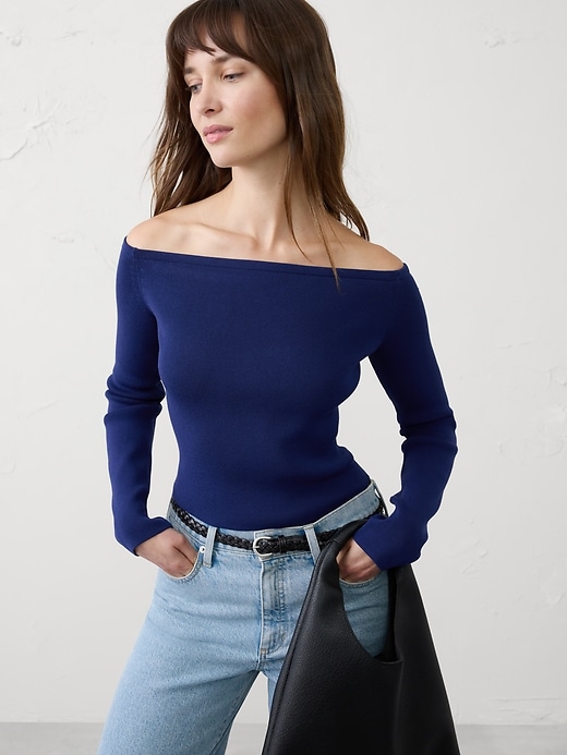Off-Shoulder Sweater | Banana Republic Factory