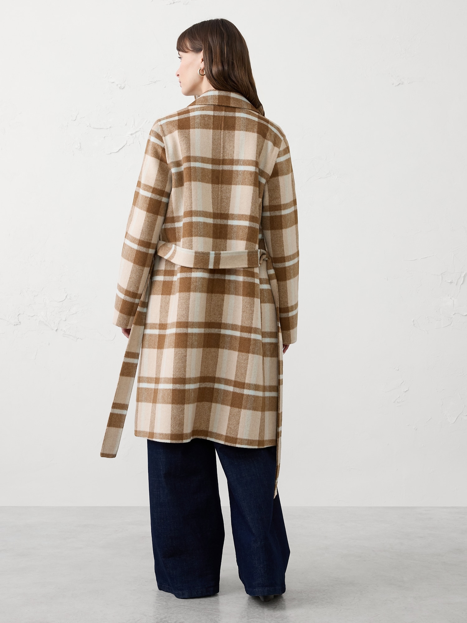 Image number 2 showing, DOUBLE FACE TIE-WAIST COAT