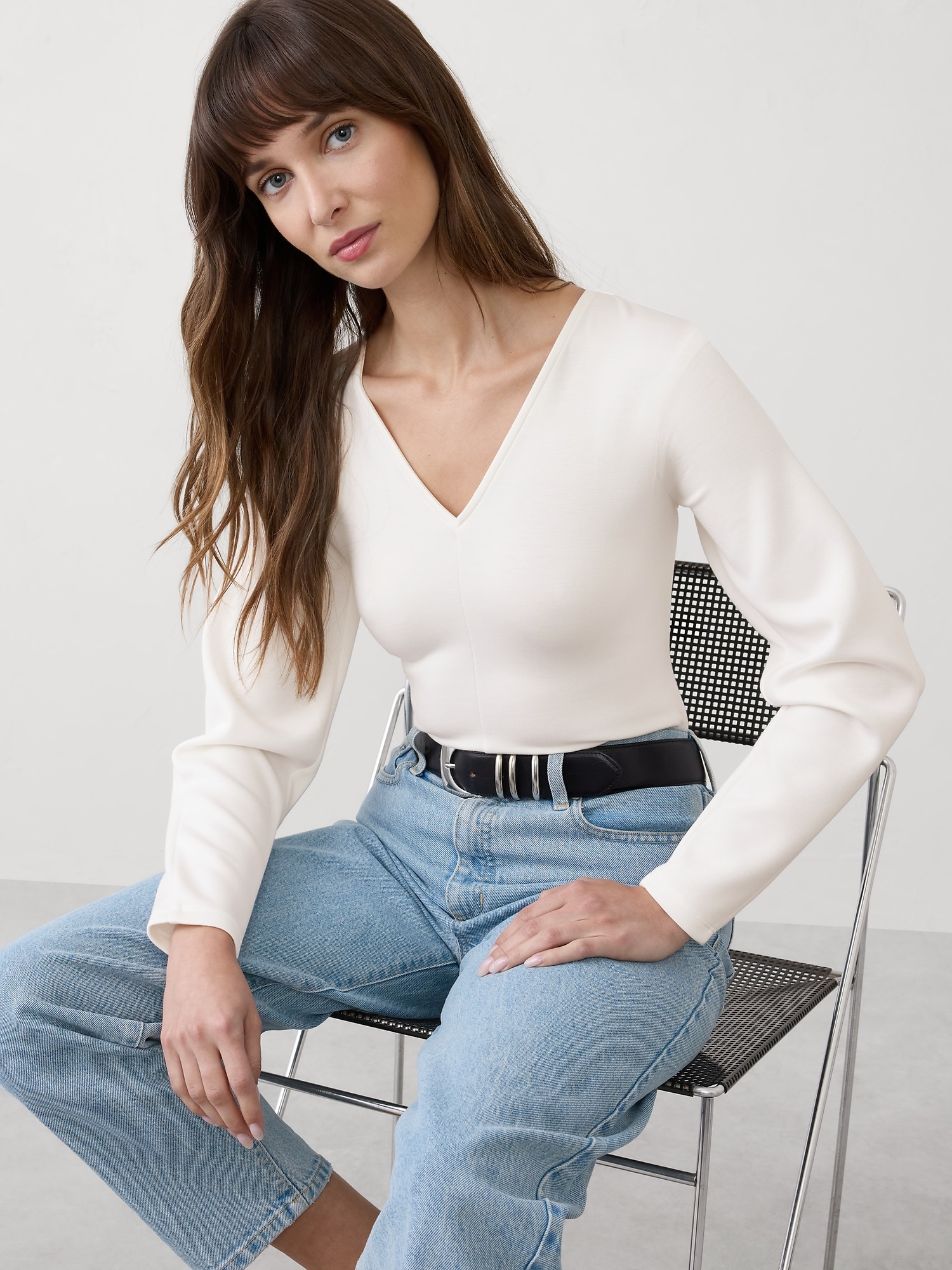 SCUBA SEAMED TOP - Snow Day