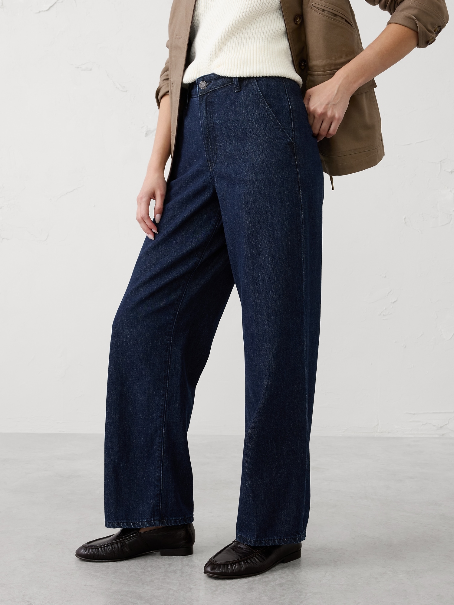 Image number 3 showing, STRAIGHT HIGH-RISE LUXE TROUSER JEAN
