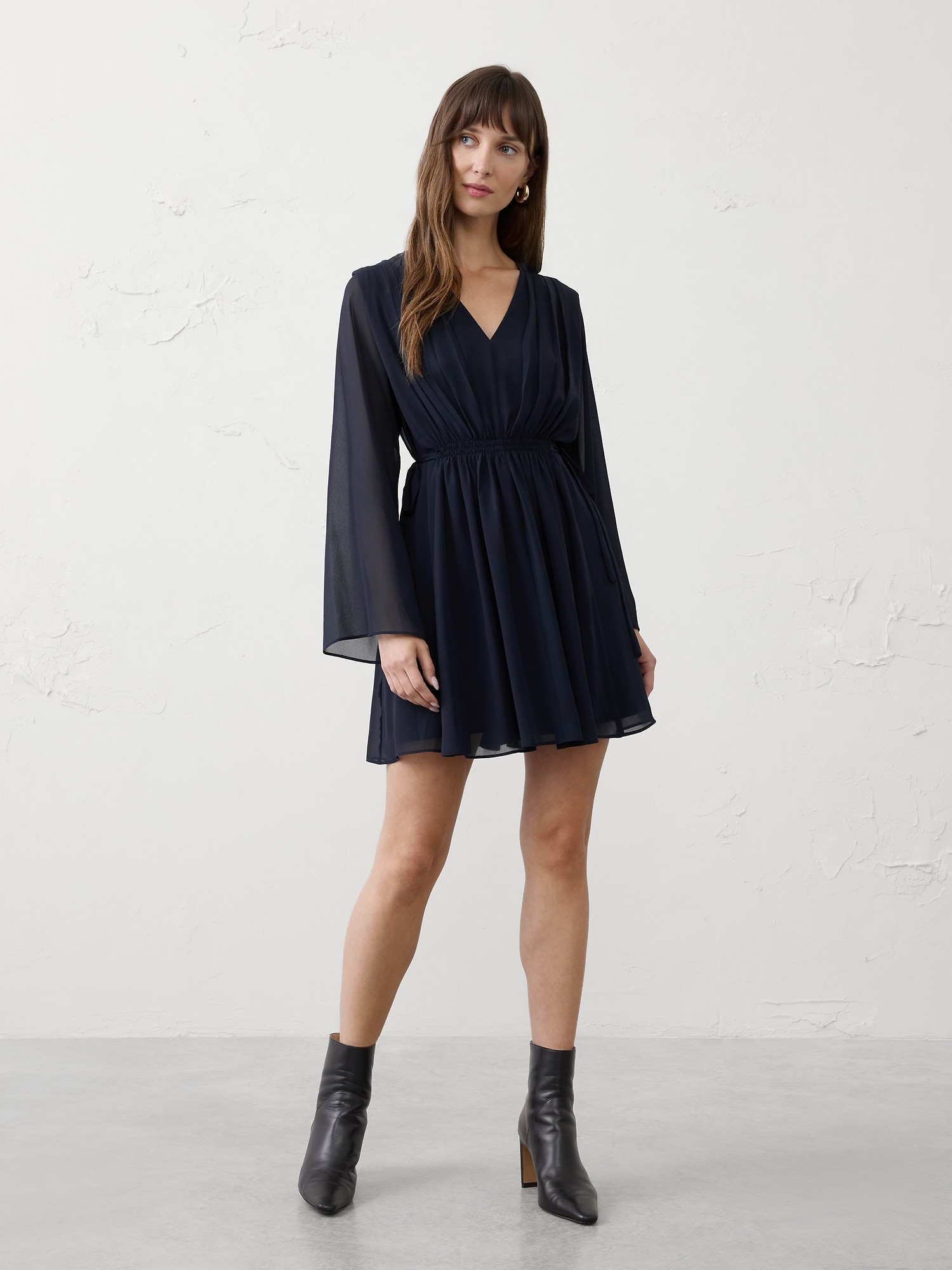 Image number 1 showing, Chiffon Side-Tie Mini Dress