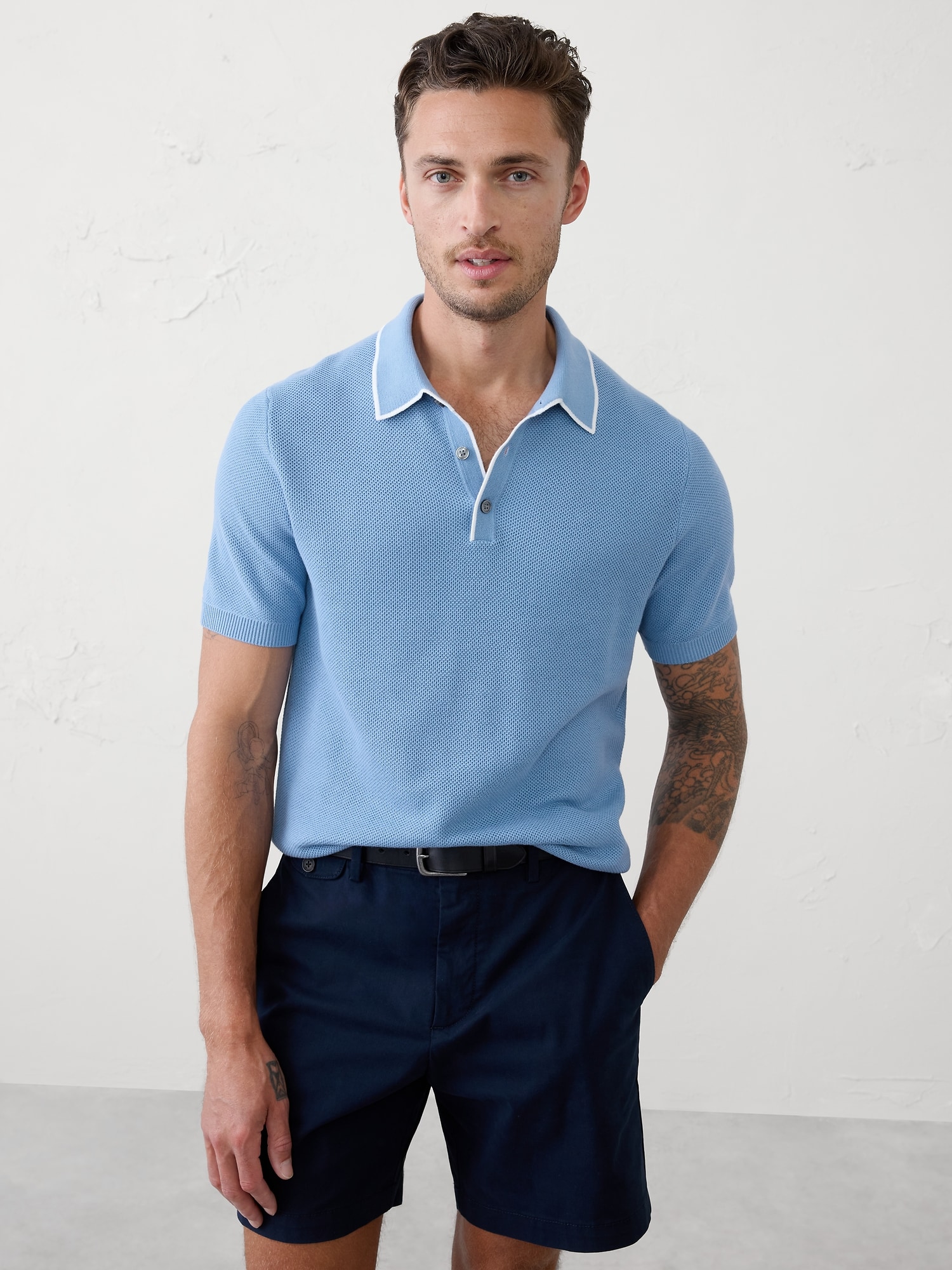 Image number 1 showing, Tipped Textured Polo