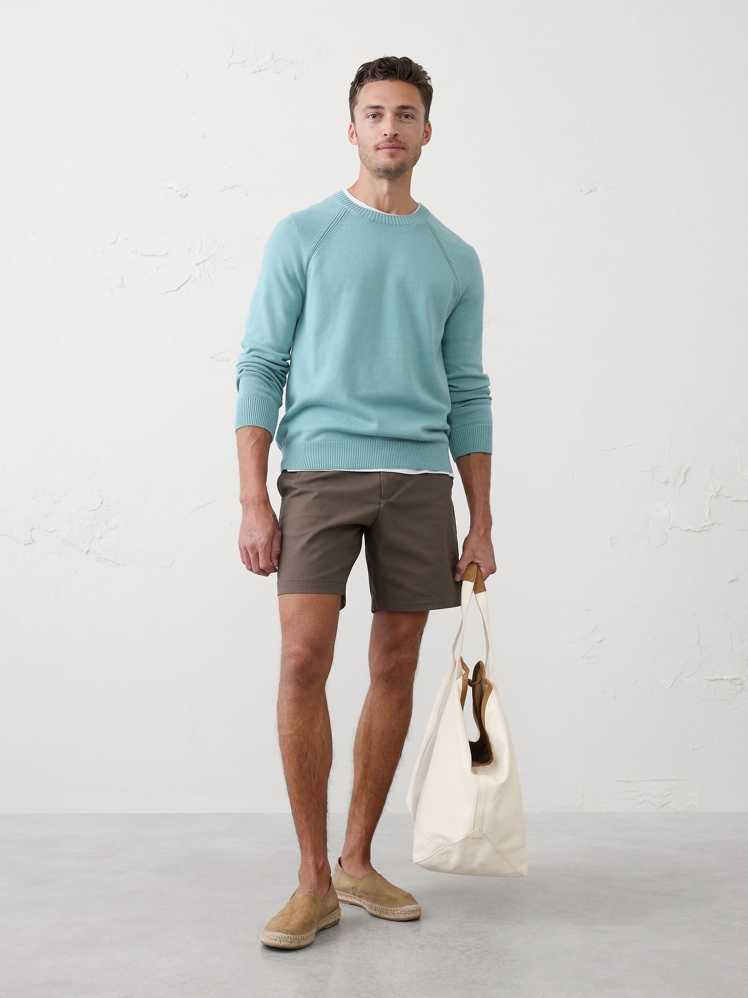 Soft Crew-Neck Sweater - Salty Air