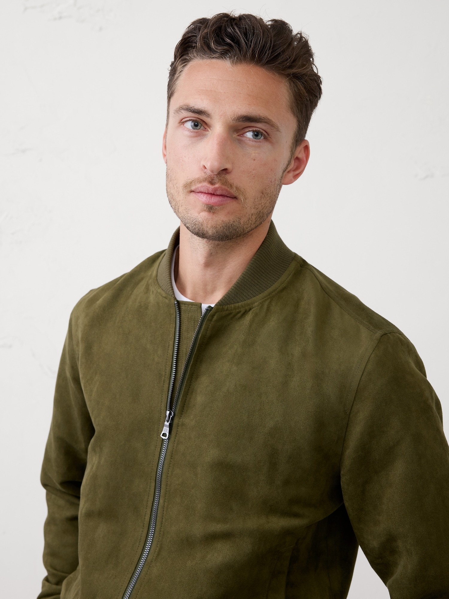 Image number 3 showing, Vegan Suede Bomber