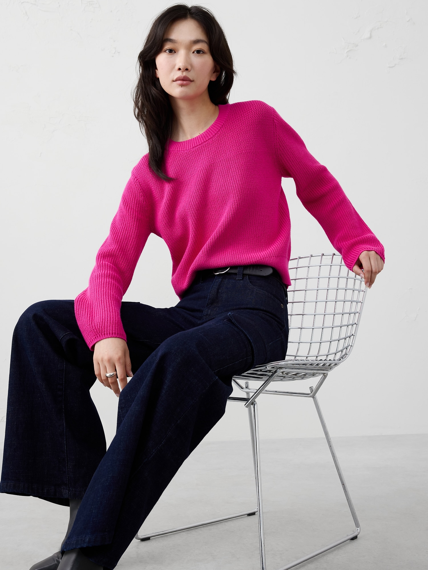 Image number 1 showing, TEXTURED PULLOVER SWEATER