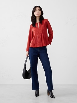 Pleated Swing Top | Banana Republic Factory