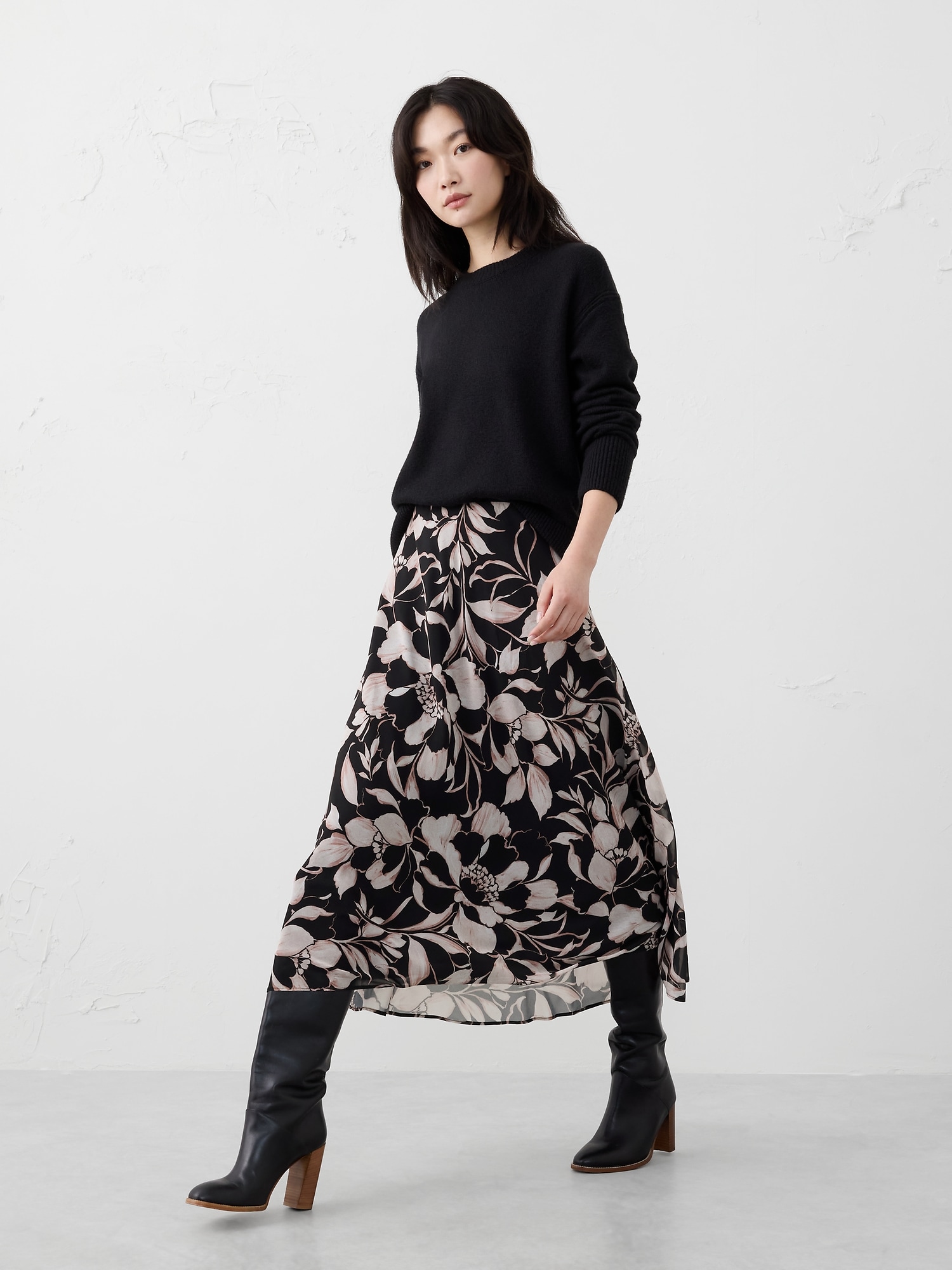 Chiffon Midi Skirt
