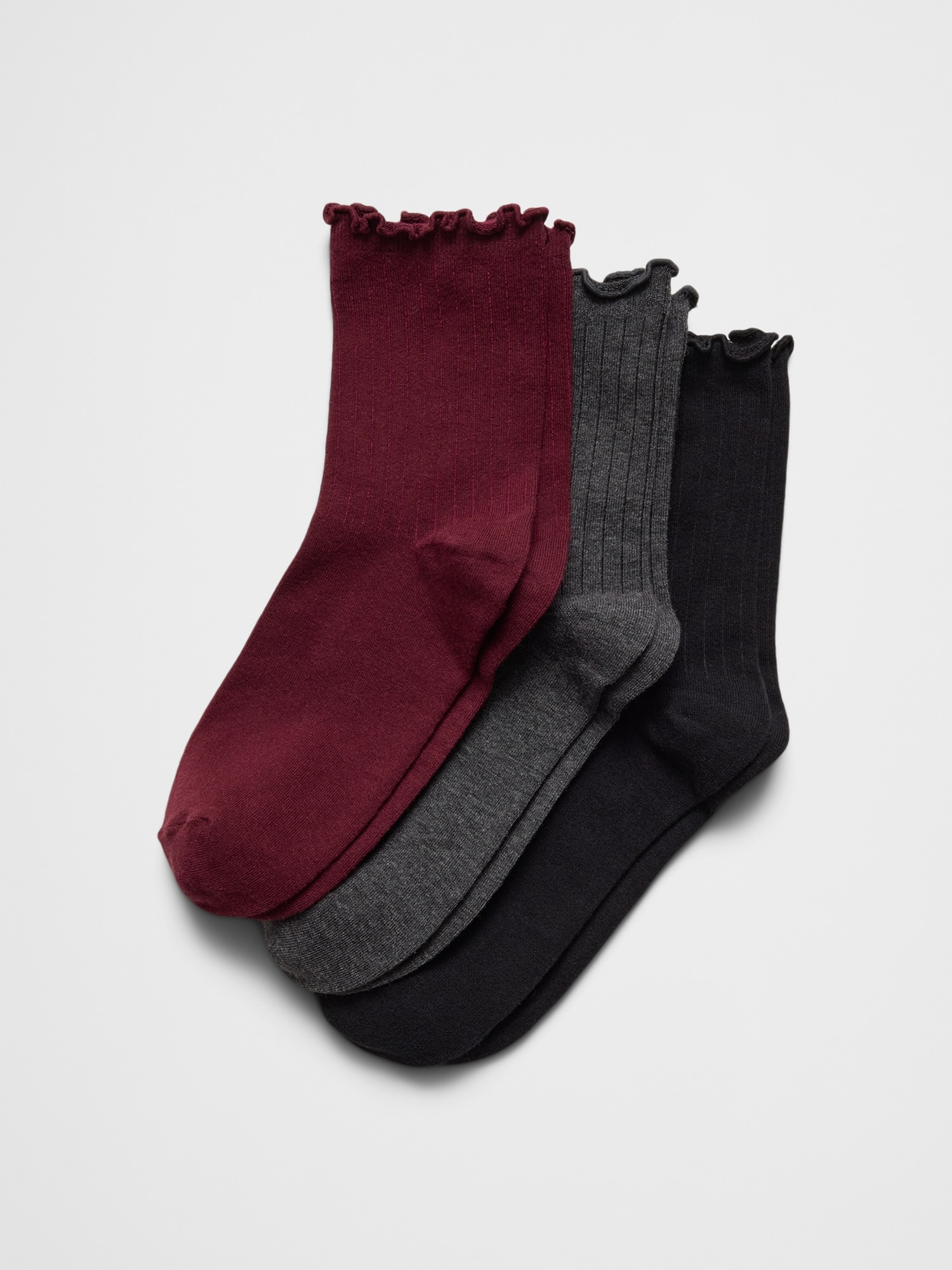Image number 1 showing, Ruffle Ankle Socks (3 Pack)
