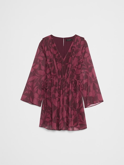 Chiffon Side-Tie Mini Dress | Banana Republic Factory