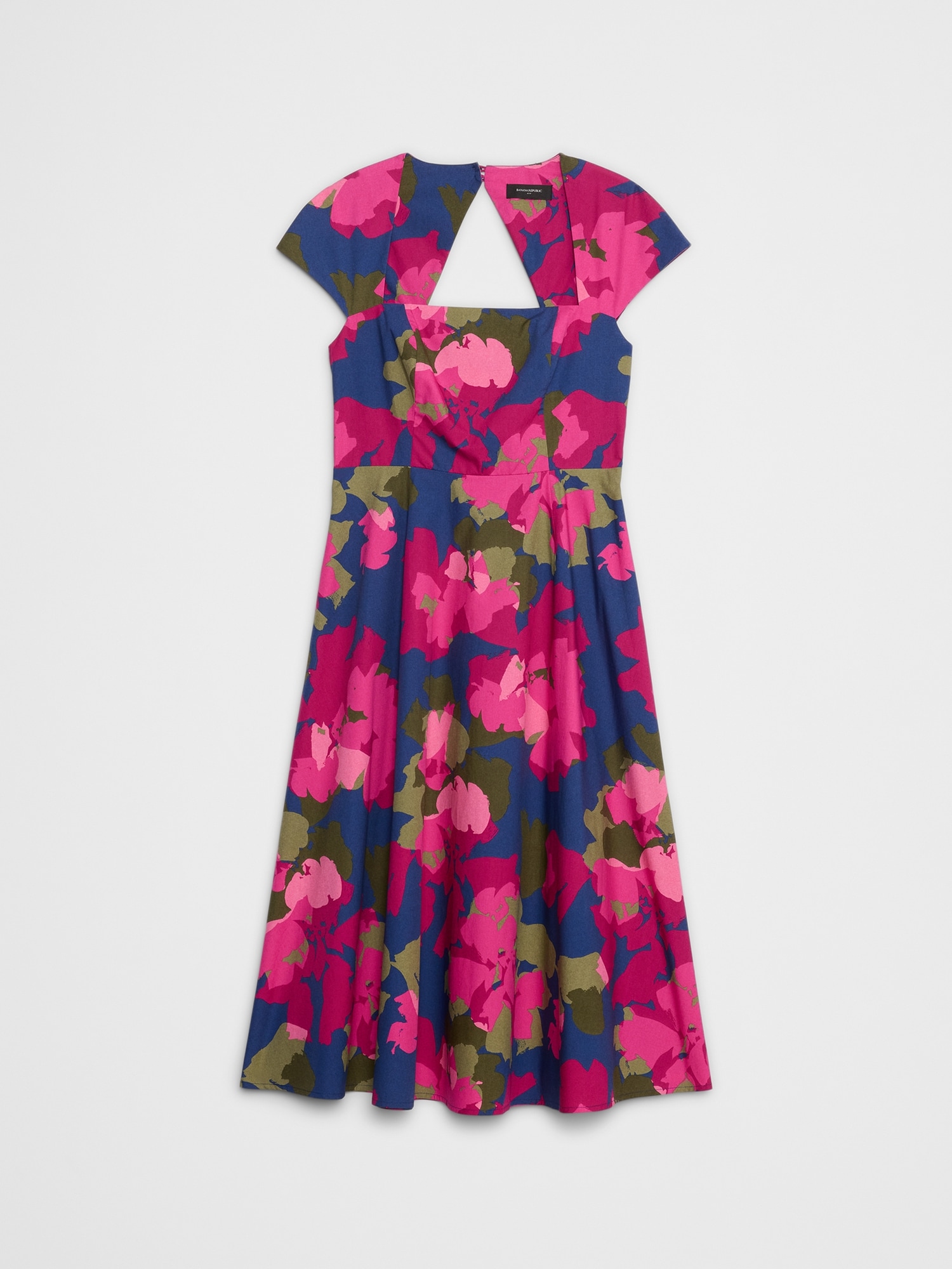 Image number 4 showing, SQUARE-NECK MIDI DRESS