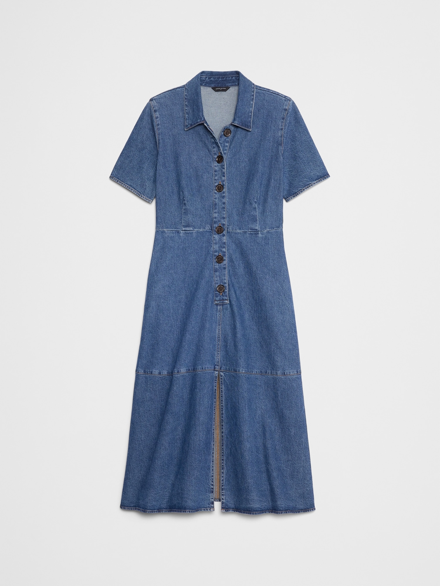 Image number 4 showing, Collared Denim Midi Dress