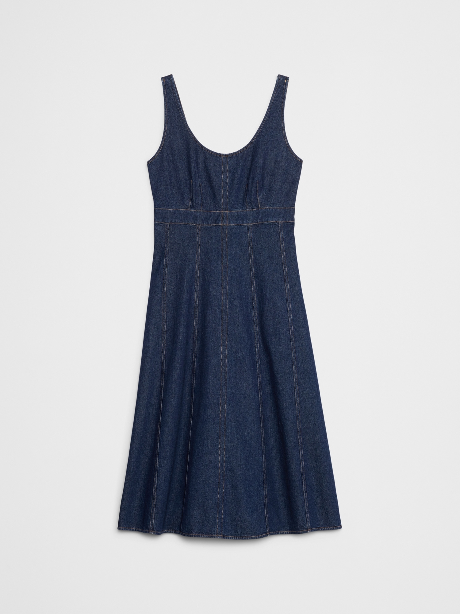 Image number 4 showing, Denim Empire-Waist Midi Dress