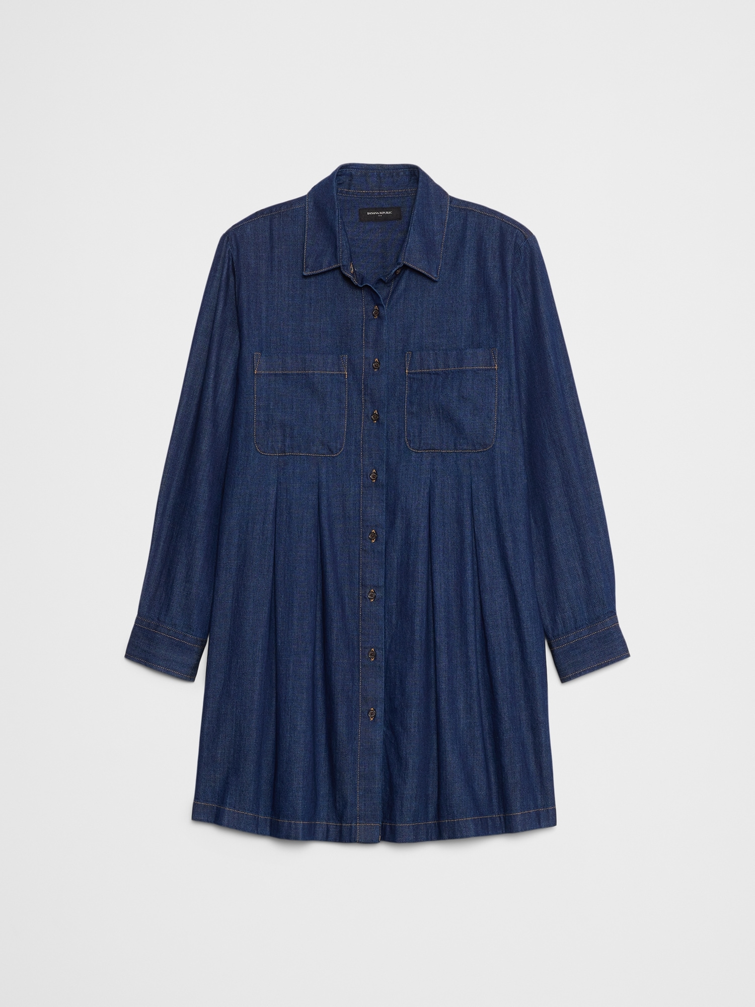 Image number 4 showing, Denim Pocketed Mini Shirtdress