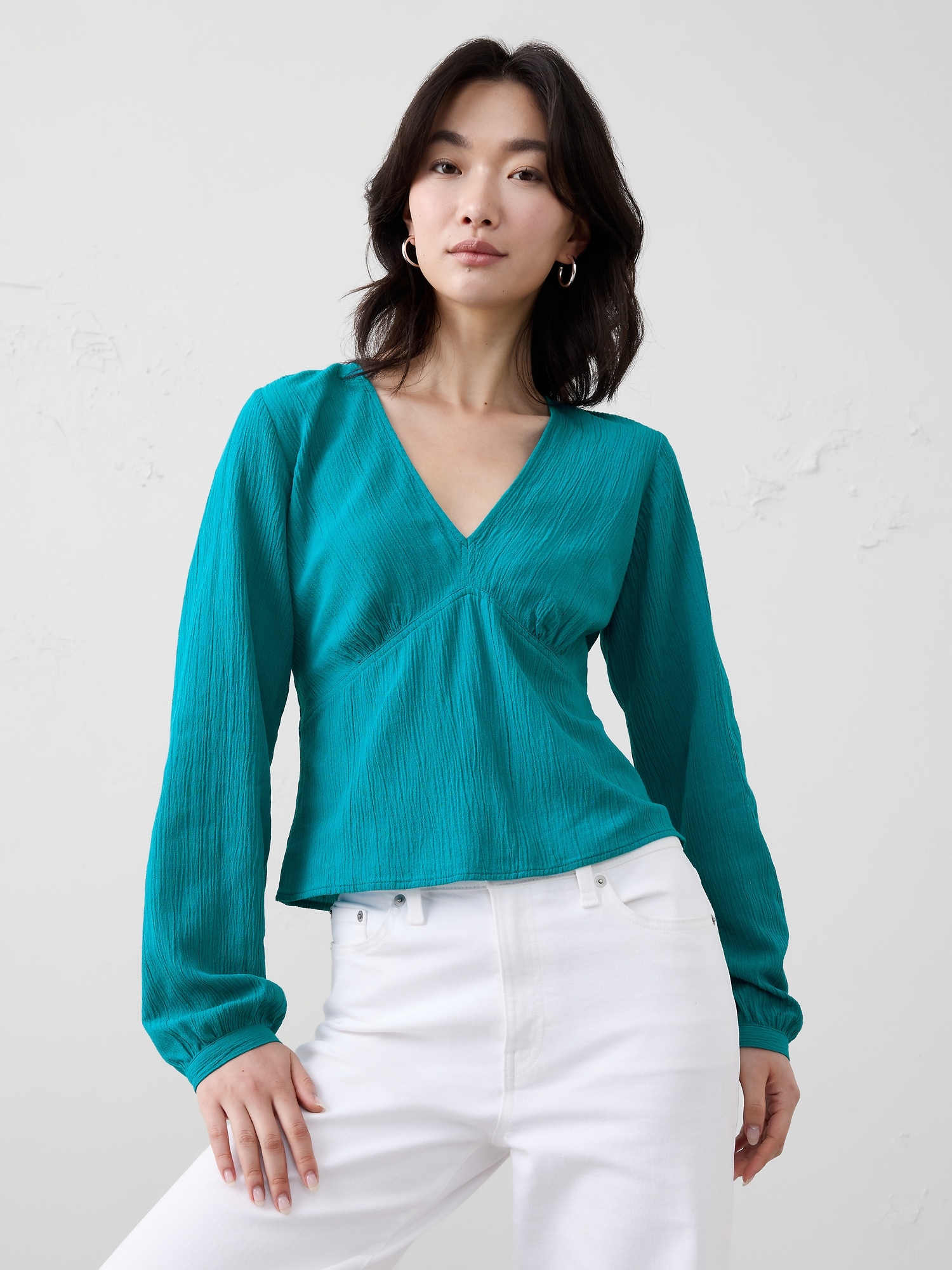 Crinkle Top - Green