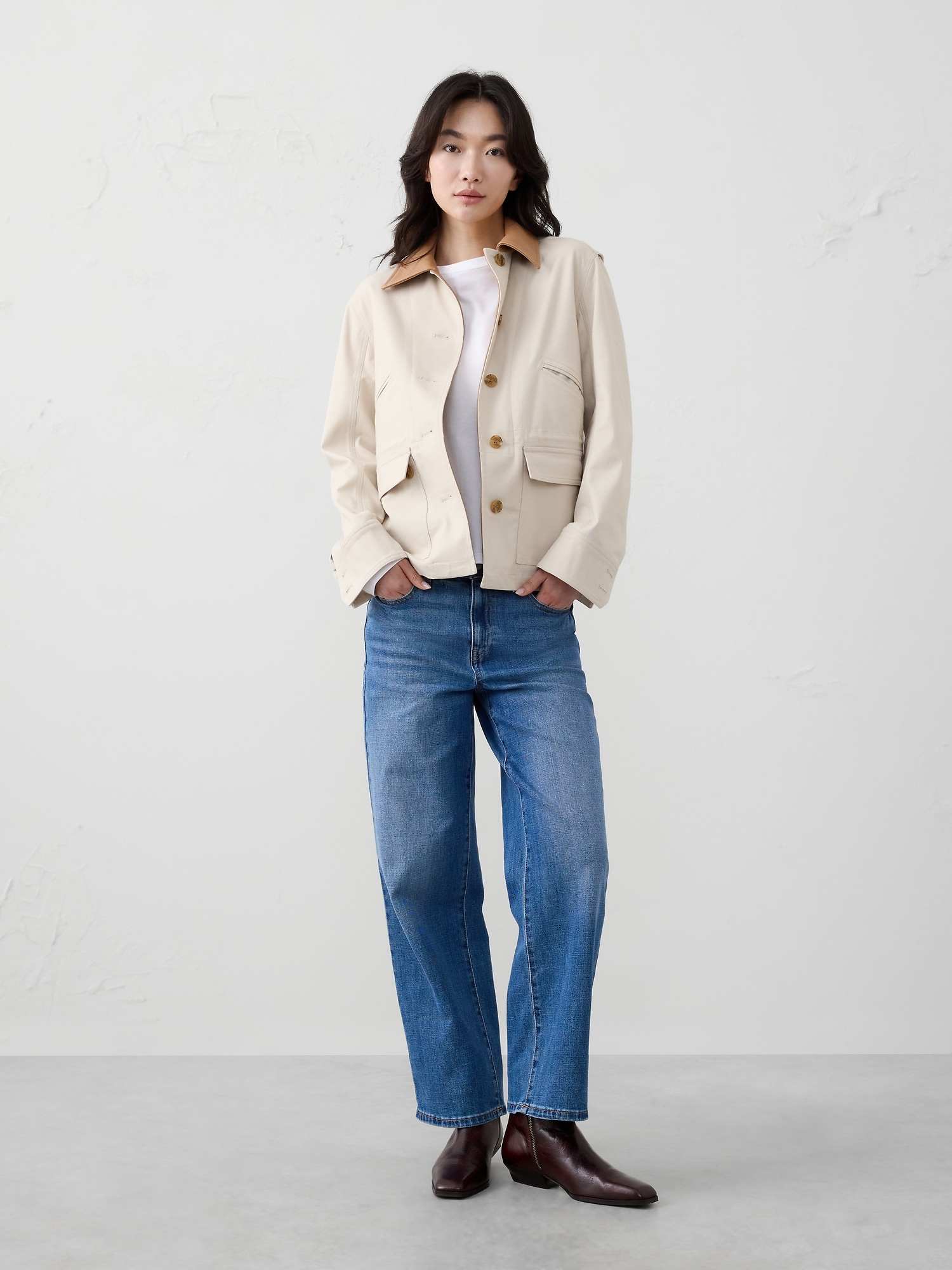 Canvas Barn Jacket - Woodland Taupe