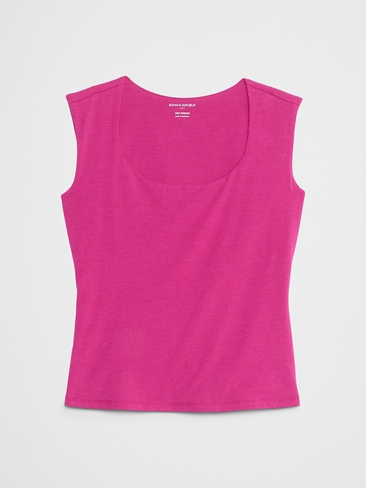 Scoop-Neck Soft Stretch Top