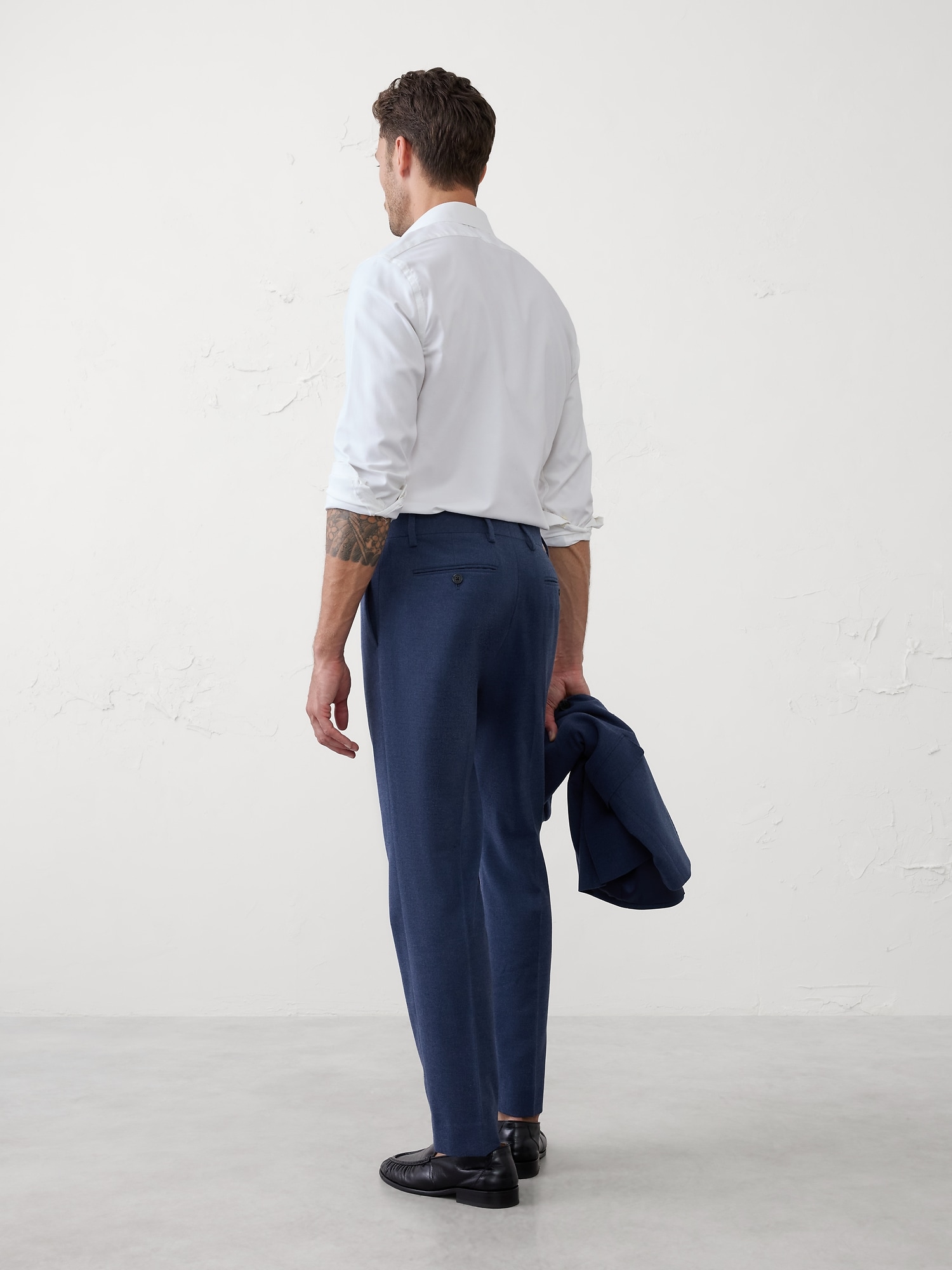 Image number 2 showing, Tailored-Fit Soft Flannel Suit Trouser