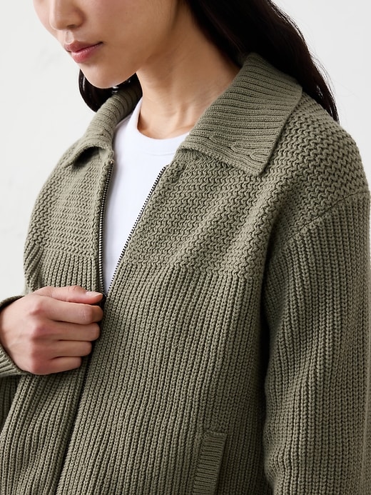 Textured Sweater Jacket