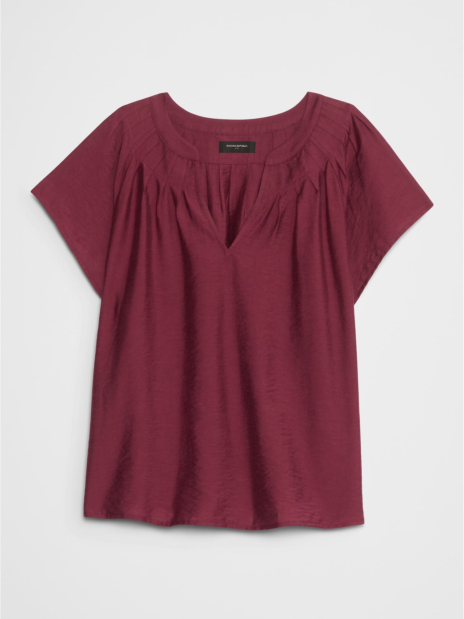 Image number 7 showing, Stitched Pleat-Neck Top