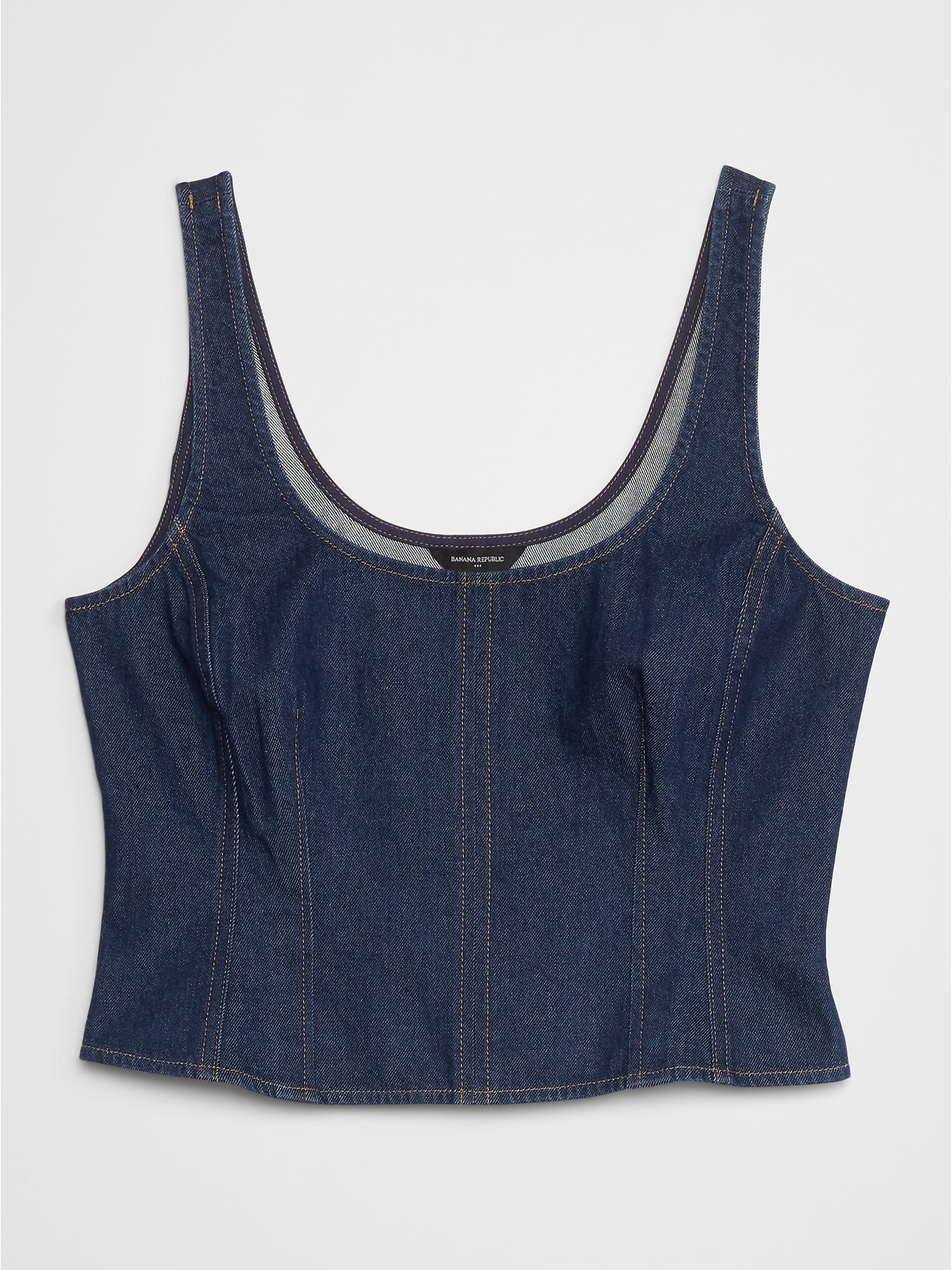 Image number 4 showing, Denim Corset Top