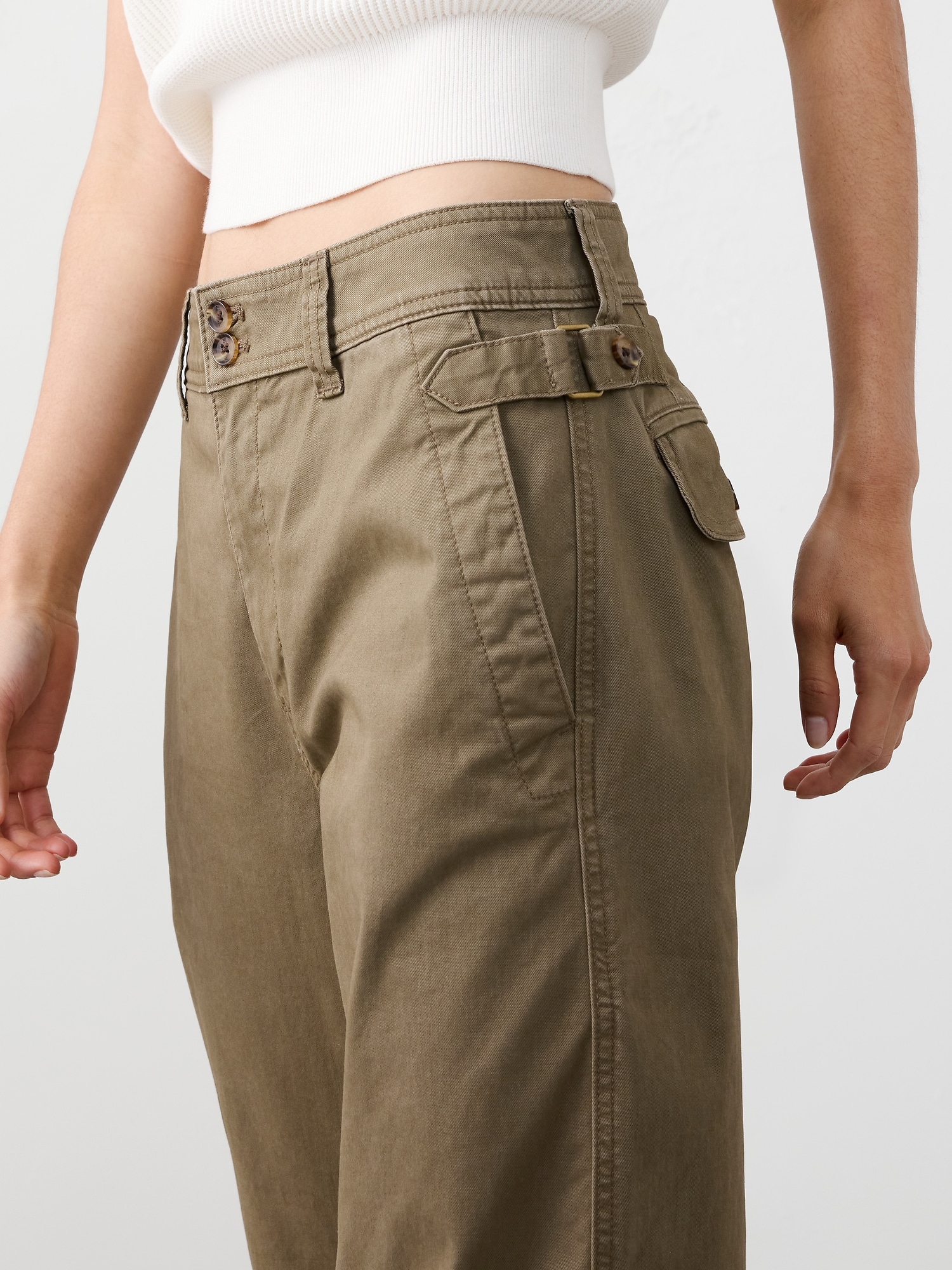 Image number 3 showing, Barrel High-Rise Chino
