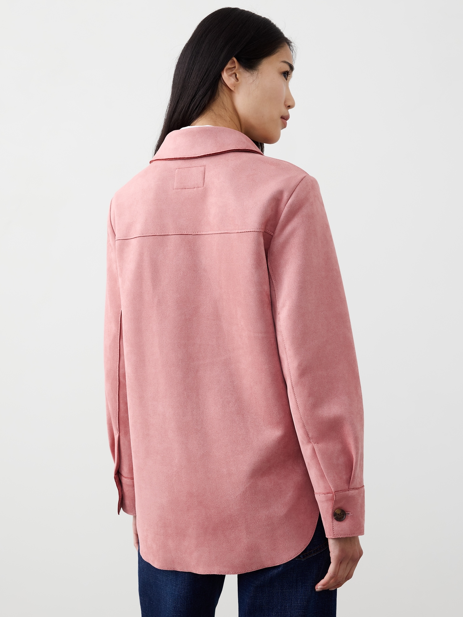 Image number 2 showing, VEGAN SUEDE OVERSHIRT