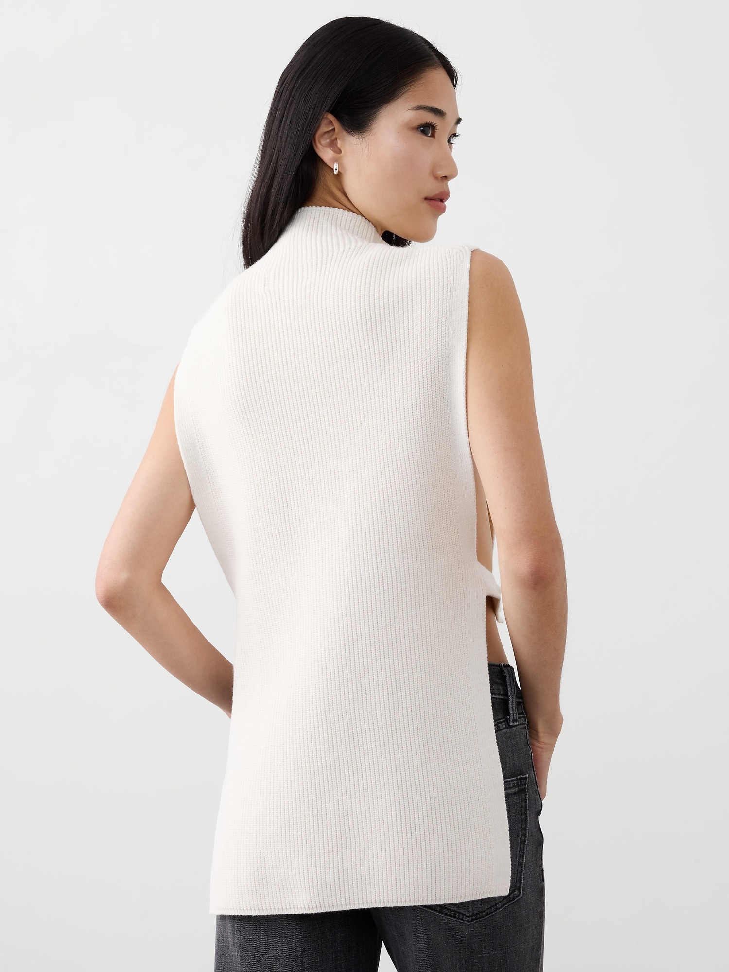 Image number 2 showing, SWEATER BIB PONCHO