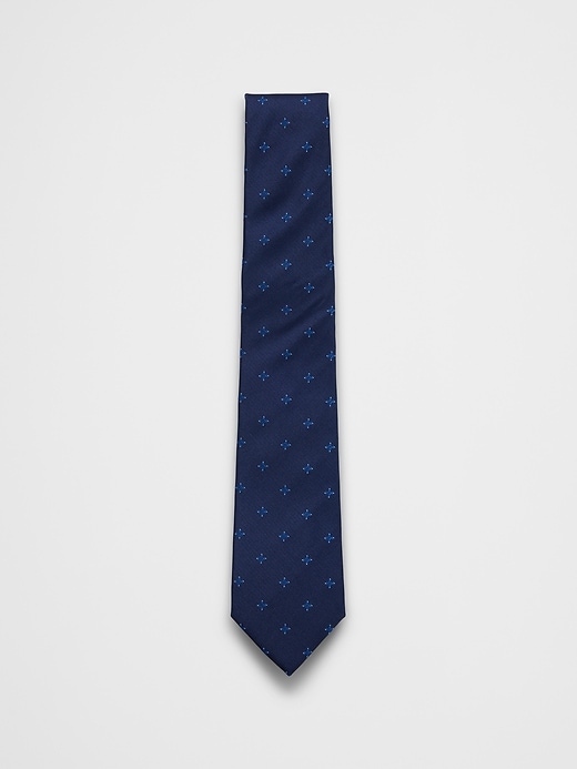 Navy Daisy Floral Tie