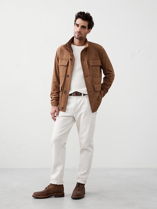 Vegan Leather Trucker Jacket
