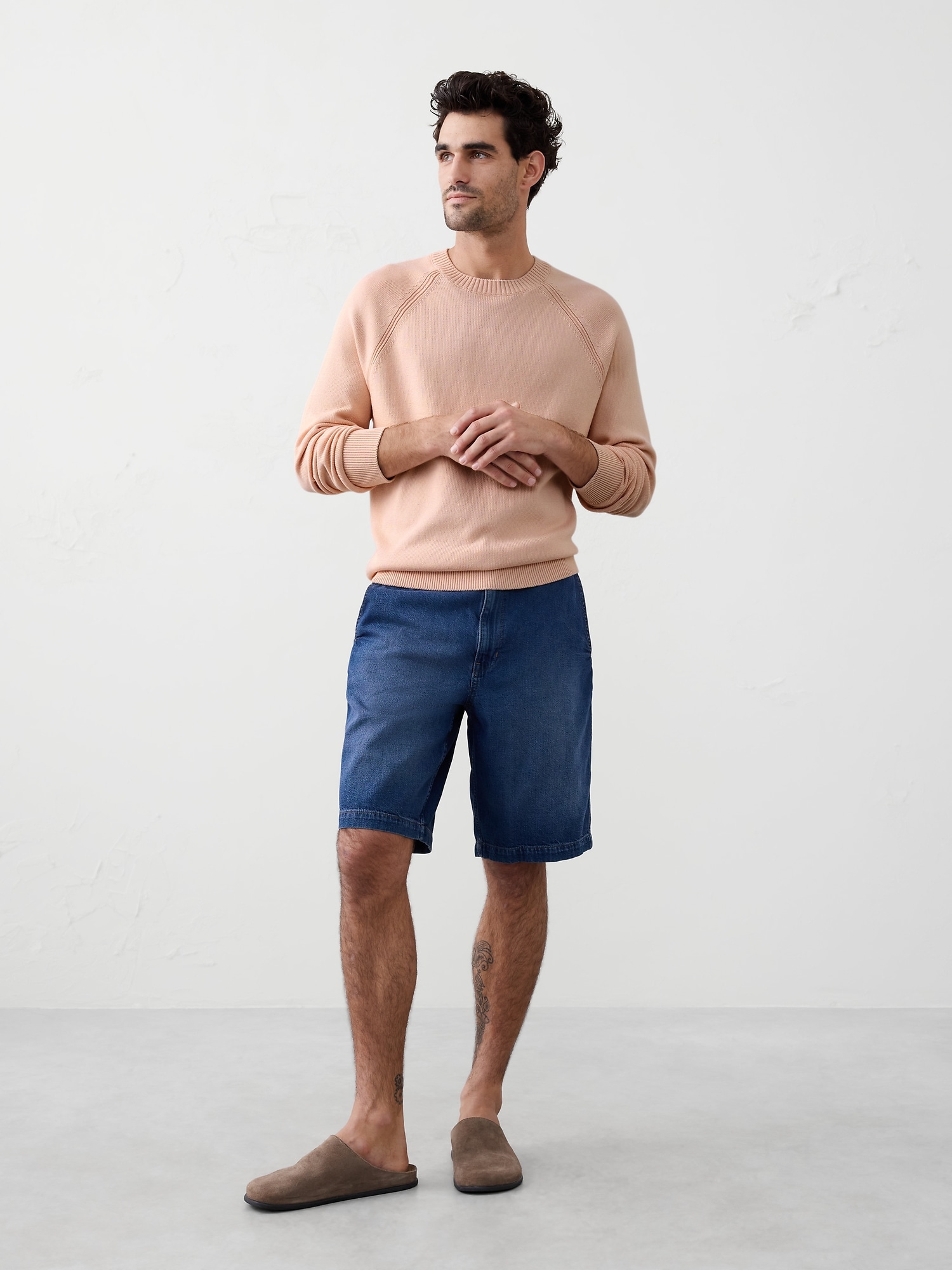Soft Crew-Neck Sweater - Pink