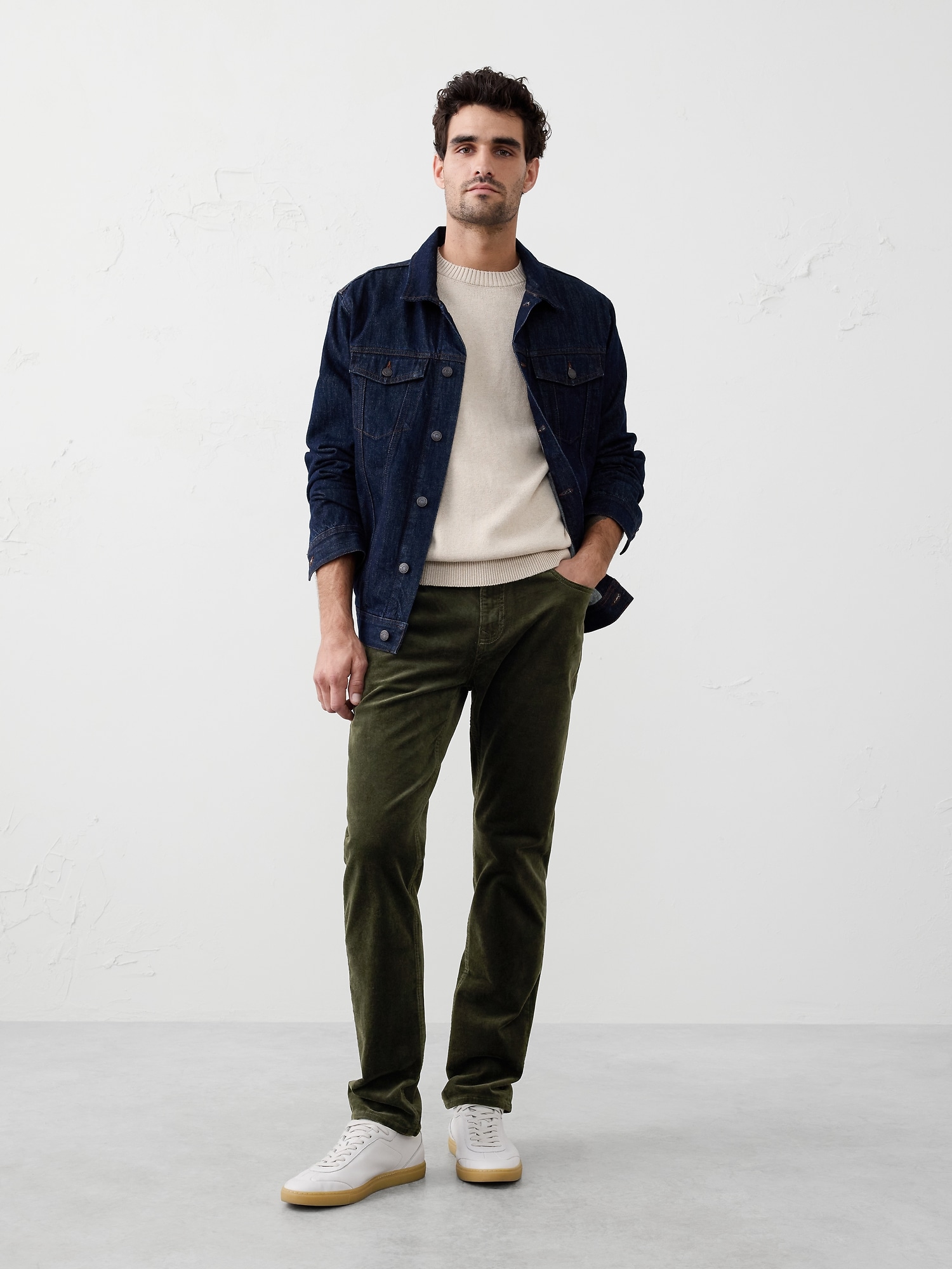 SLIM TRAVEL CORDUROY PANT - Dark Trees