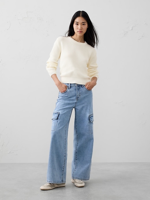 Cable Roll-Neck Sweater
