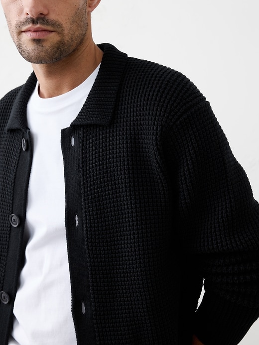 Waffle Cardigan