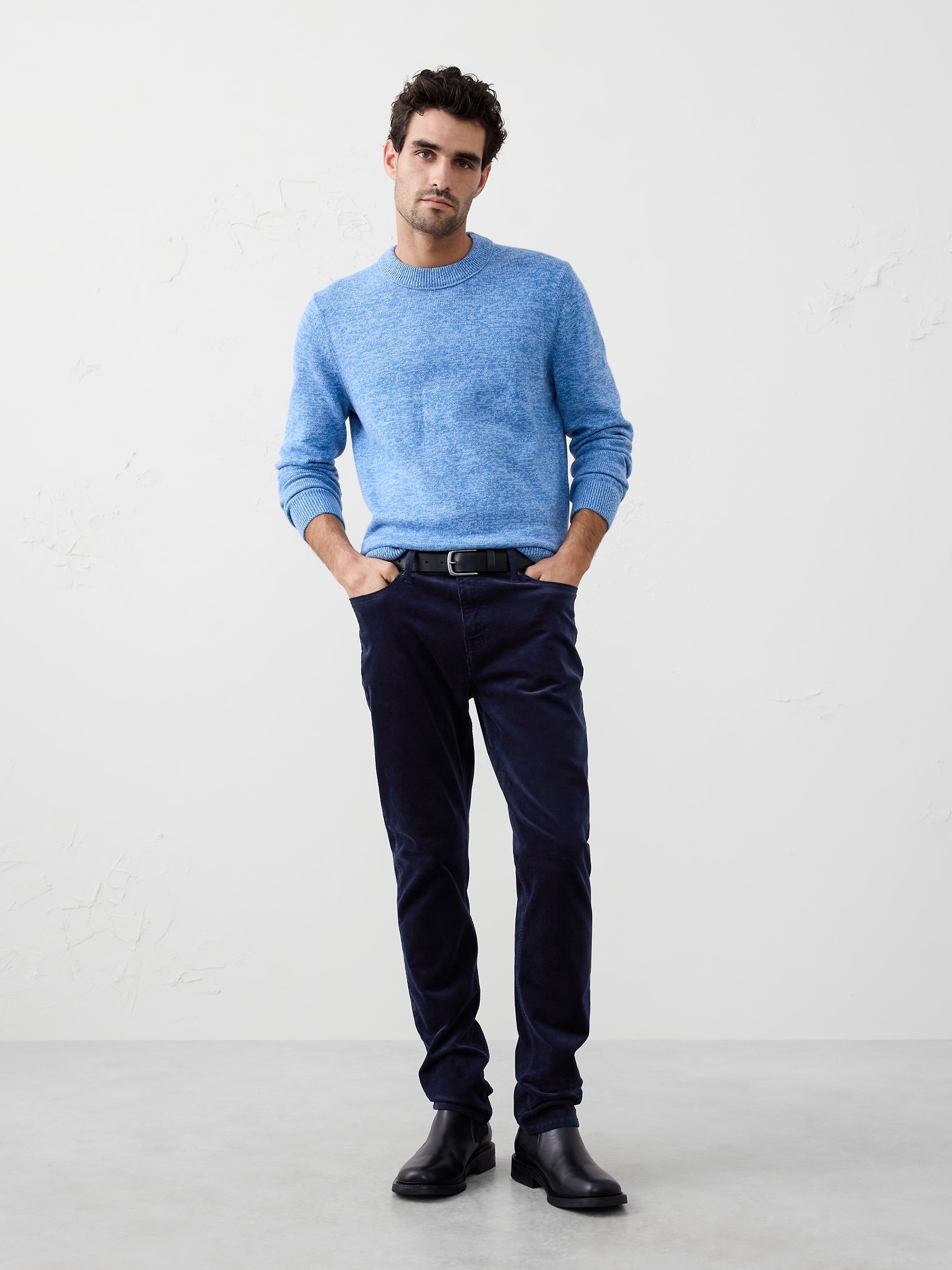 SLIM TRAVEL CORDUROY PANT - Tapestry Navy
