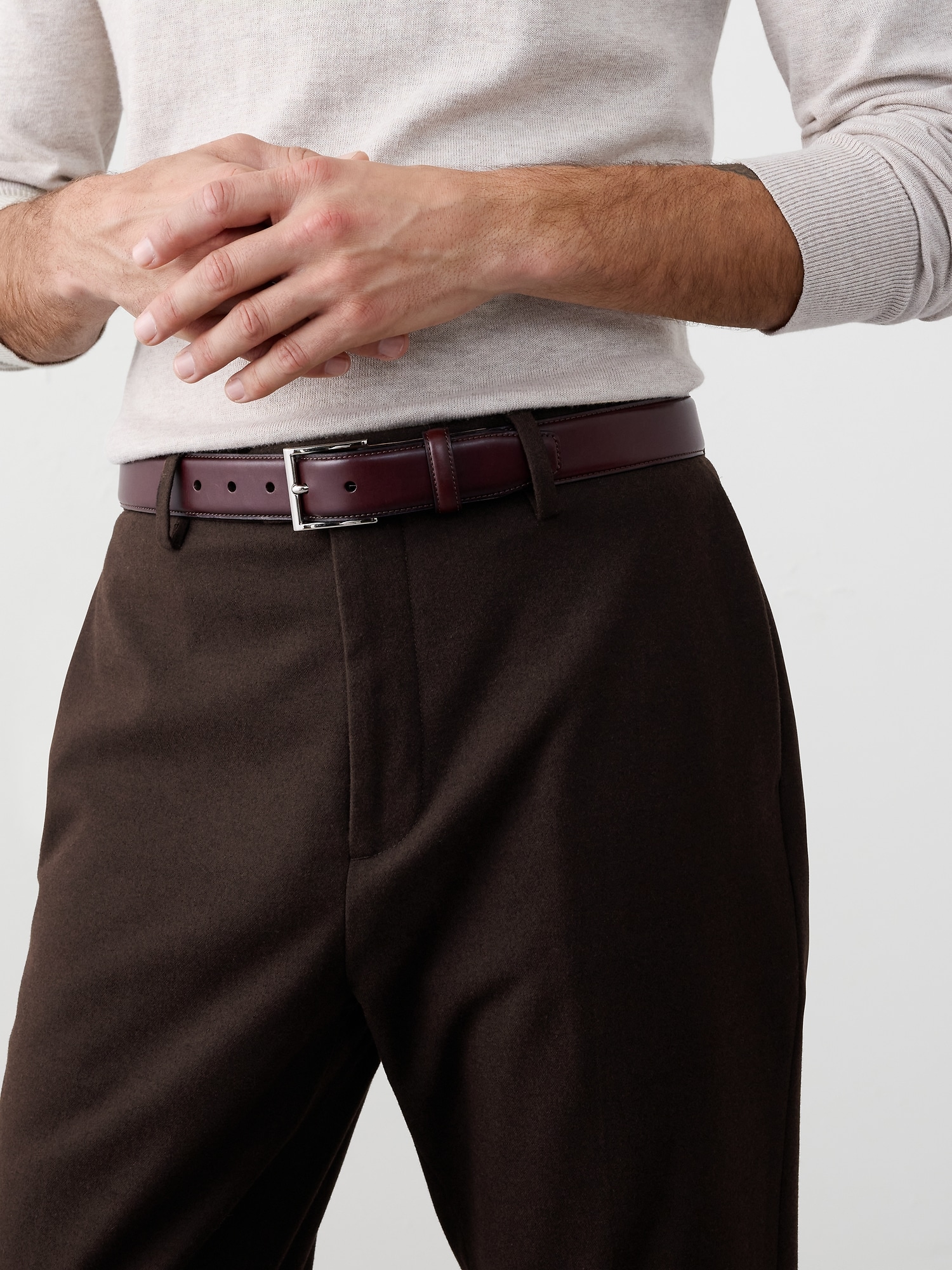 Image number 3 showing, Tailored-Fit Soft Flannel Suit Trouser