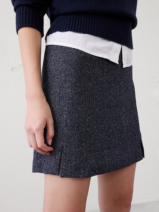 Herringbone Mini Skirt