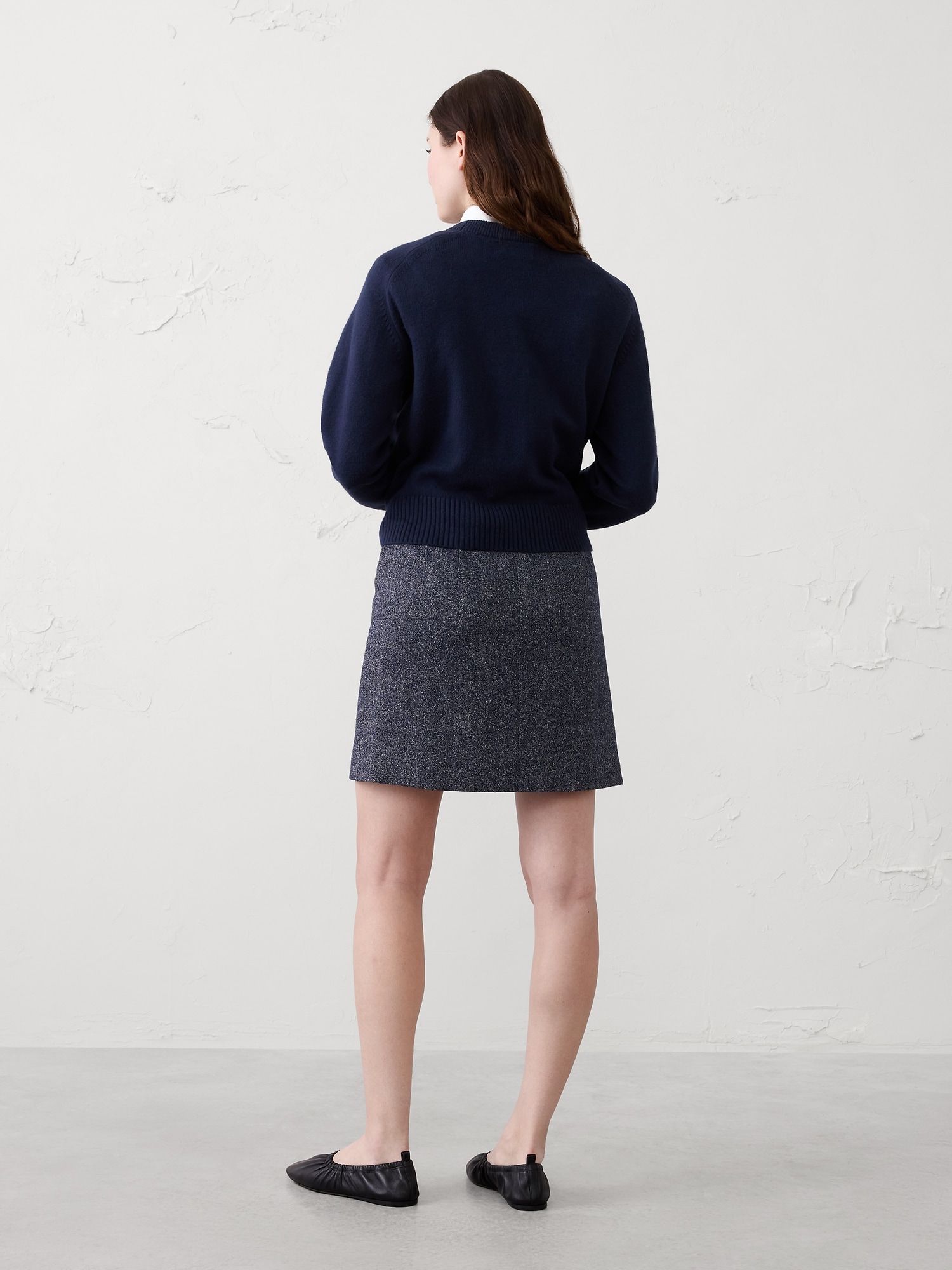 Image number 2 showing, Herringbone Mini Skirt