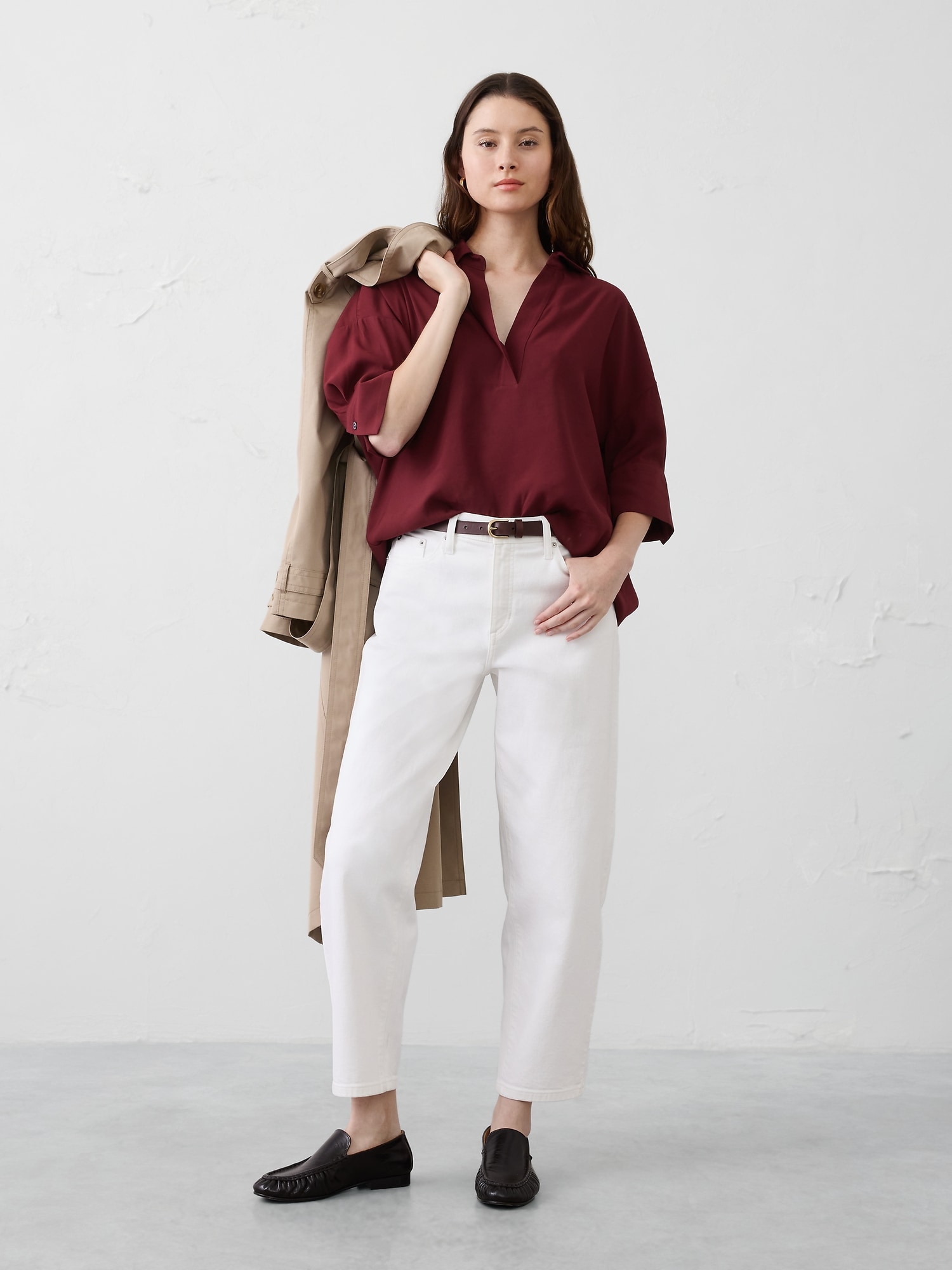 Drapey Oversized Top - Purple