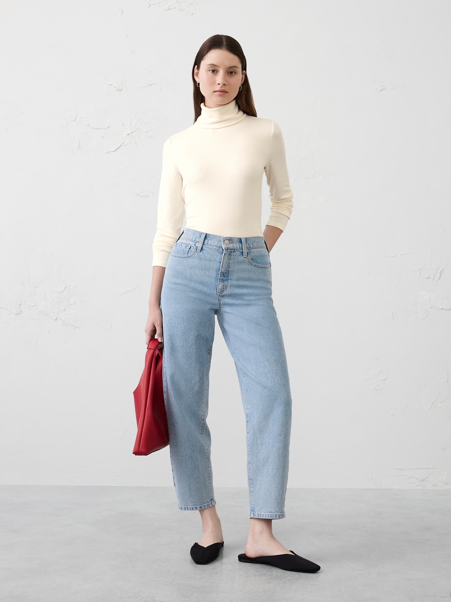 SOFT LUXE TURTLENECK TOP - Snow Day
