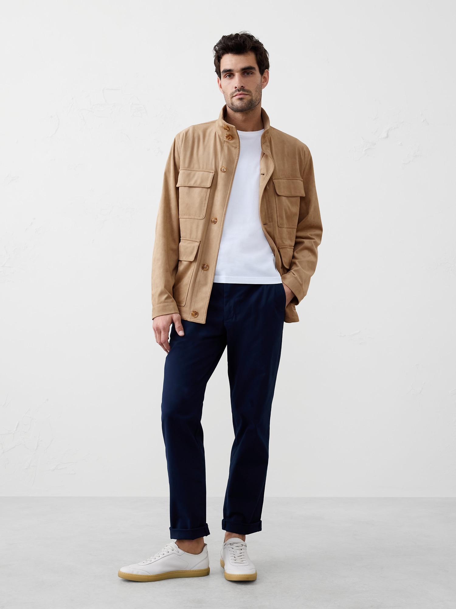 Image number 1 showing, Vegan Suede Field Jacket